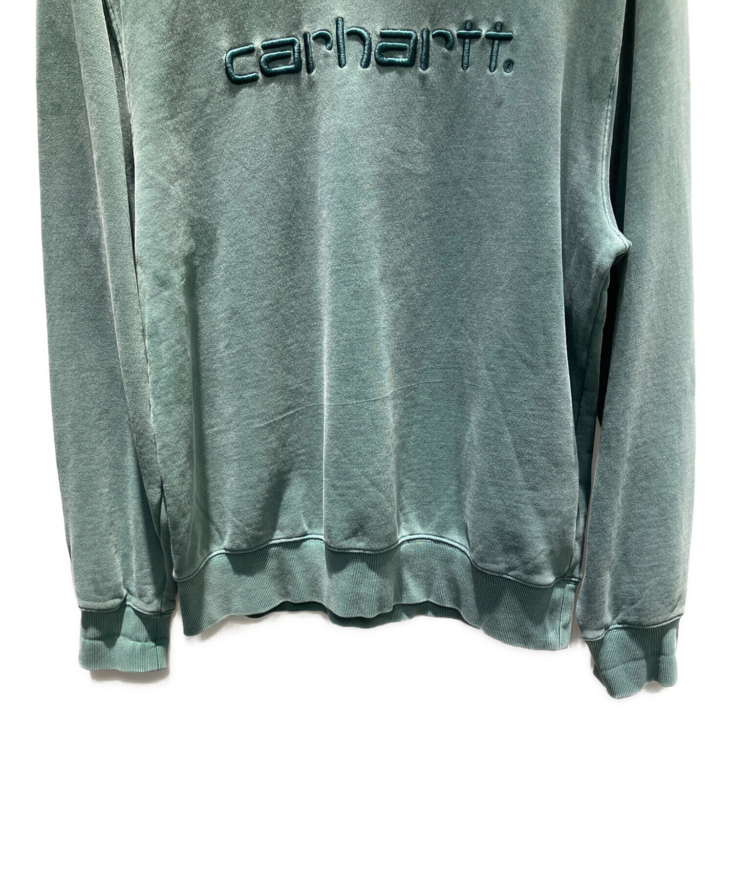 中古・古着通販】CarHartt (カーハート) ロゴスウェット グリーン
