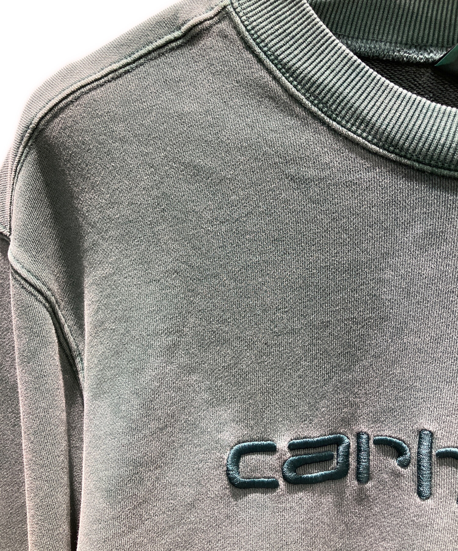 中古・古着通販】CarHartt (カーハート) ロゴスウェット グリーン