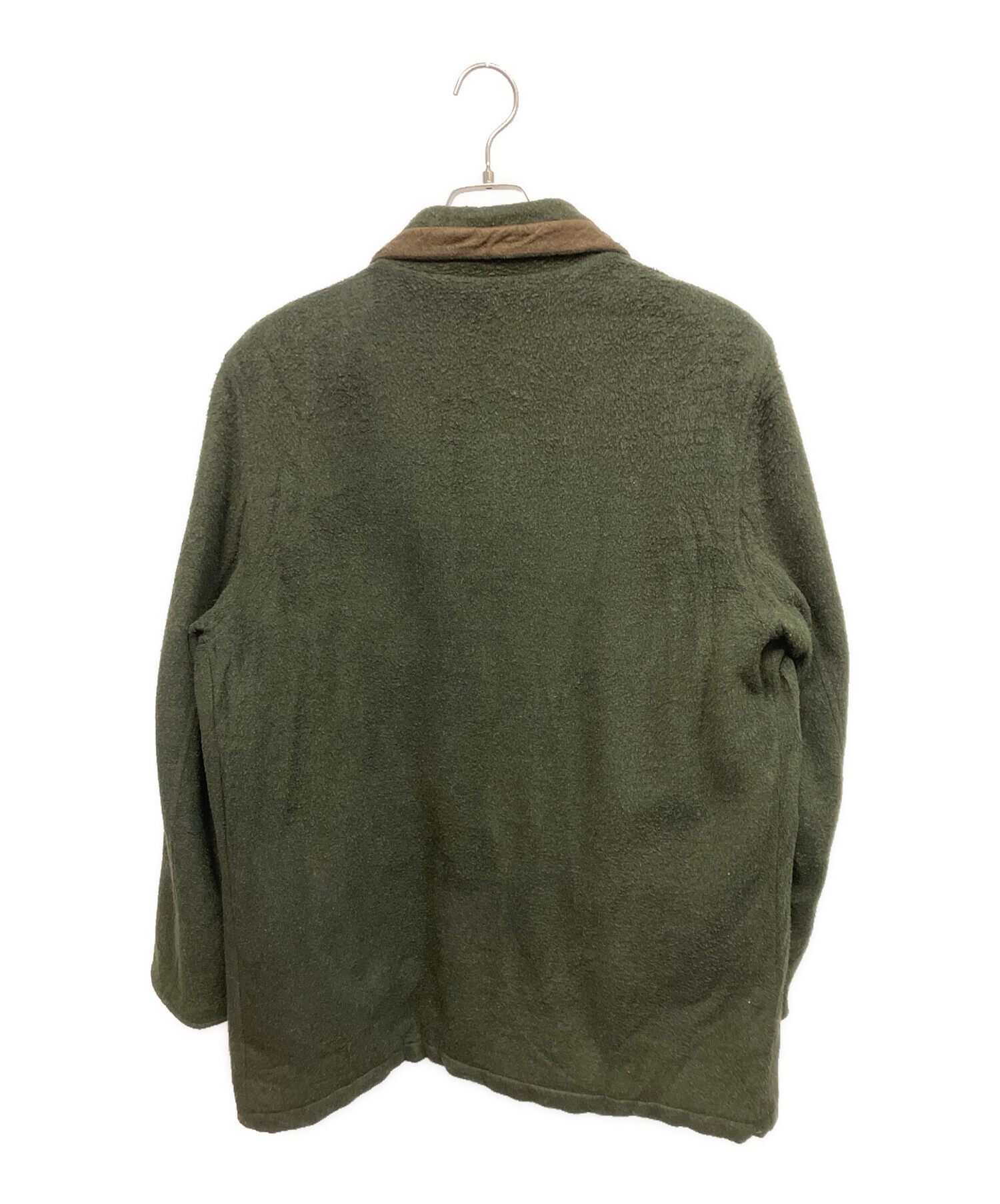 90s BURBERRY ウール モッズコート 刺繍ロゴXL（56）光沢オリーブ 90s BURBERRY ウール モッズコート 刺繍ロゴXL（56）光沢オリーブ