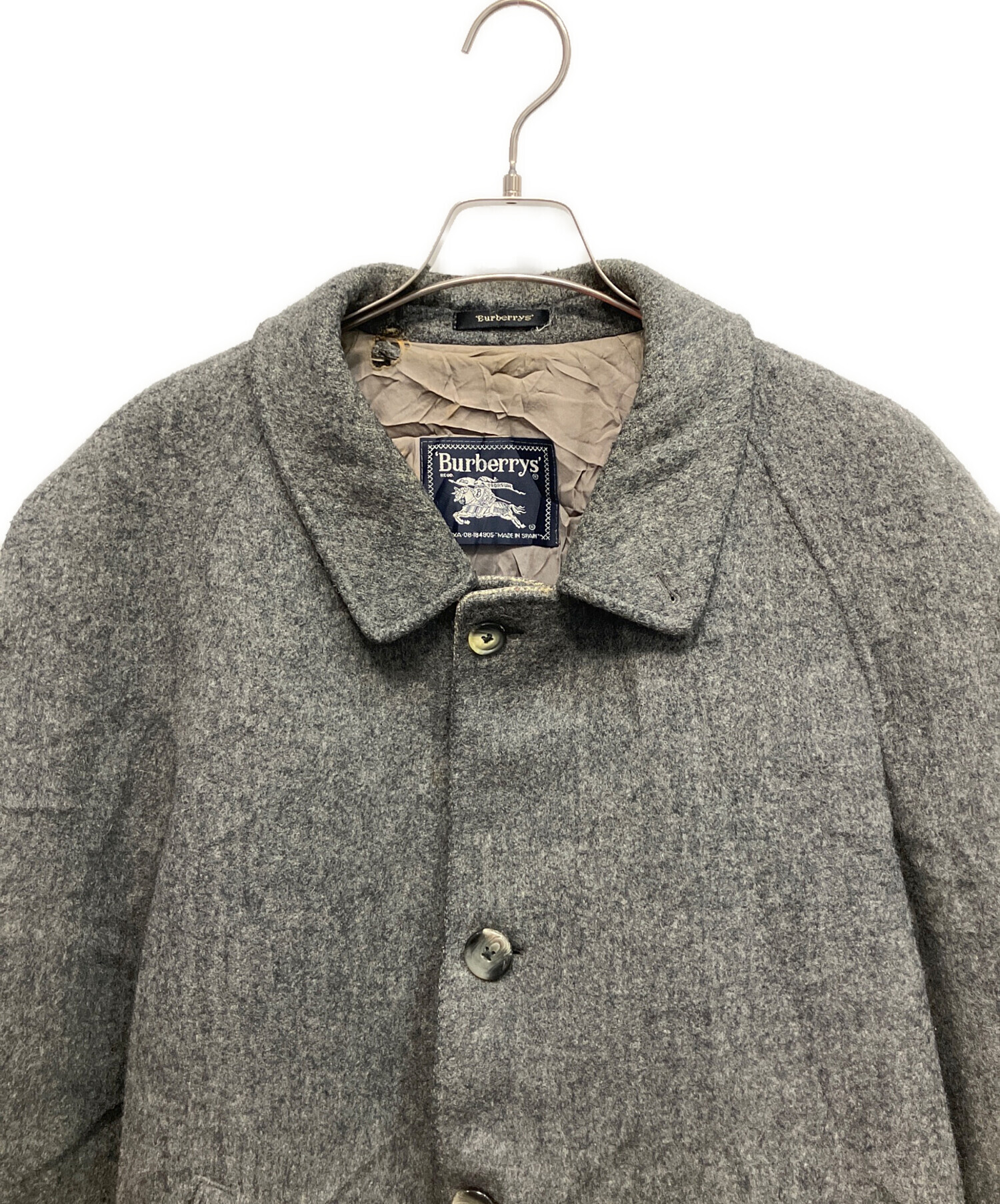 中古・古着通販】Burberry's (バーバリー) ウールコート グレー サイズ
