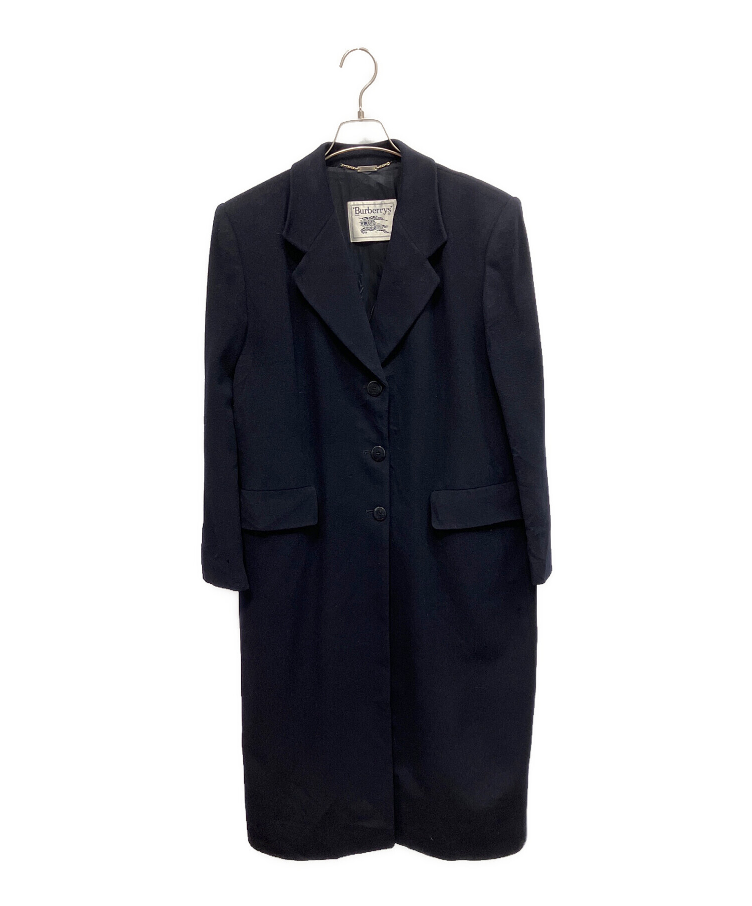 Burberrys バーバリー 90s 裏ノバチェック Aライン コート ナス紺 中古・古着通販】Burberry's (バーバリー) 90s ウールコート ネイビー