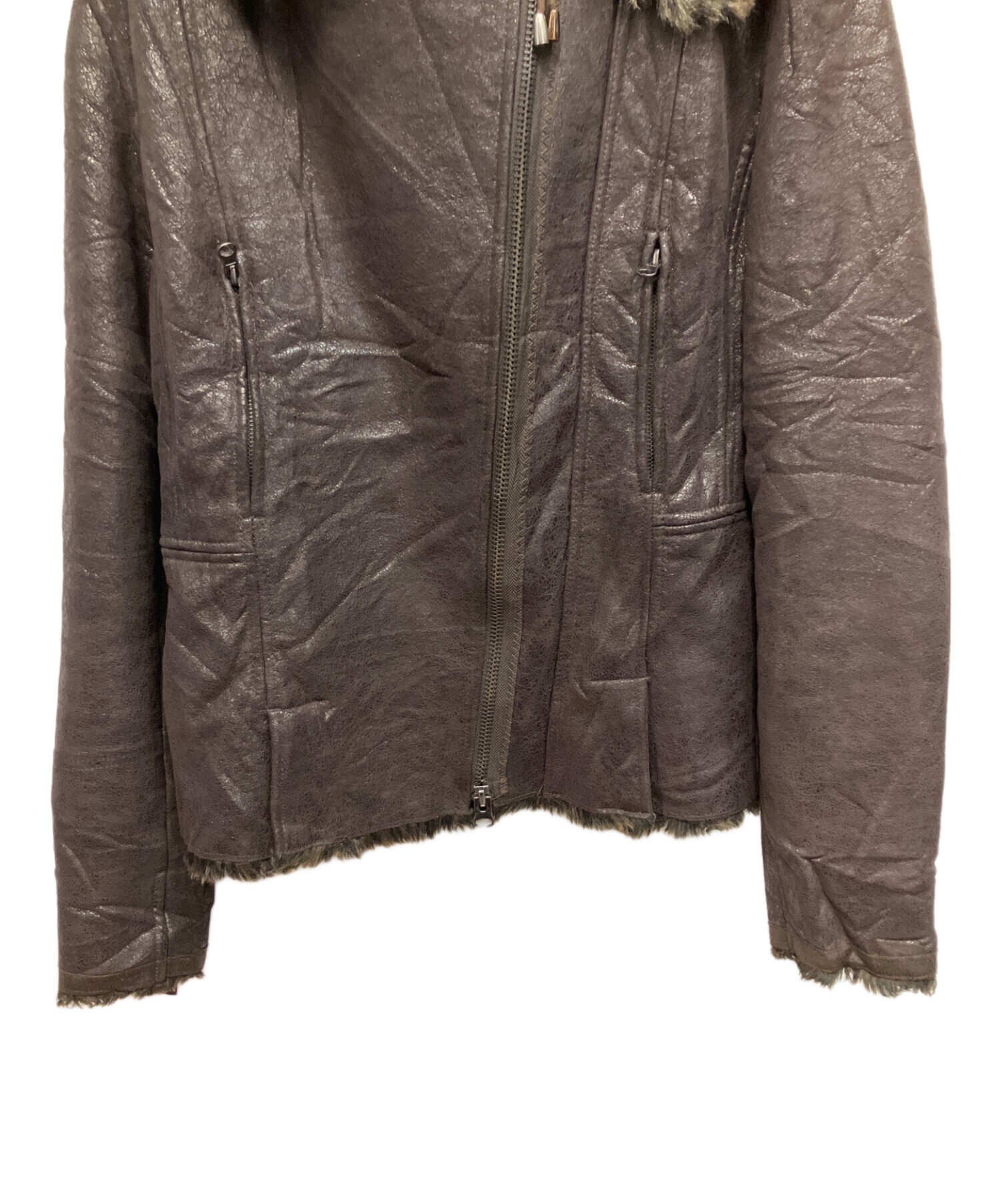 中古・古着通販】ARMANI JEANS (アルマーニジーンズ) レザージャケット