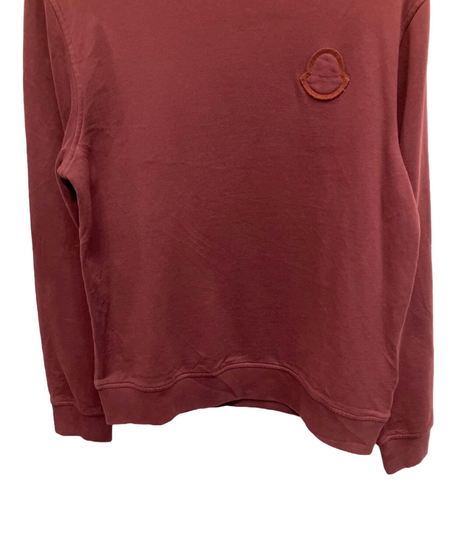 モンクレール MONCLER リフレクターロゴスウェット スウェット 【中古】 中古・古着通販】MONCLER (モンクレール) ロゴ スウェット レッド