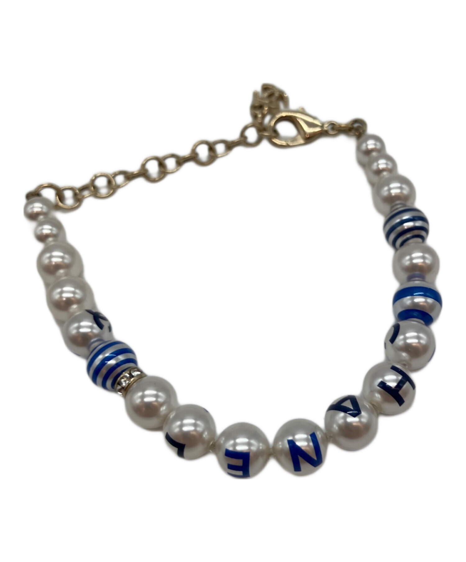 中古・古着通販】CHANEL (シャネル) ブレスレット パール×ブルー