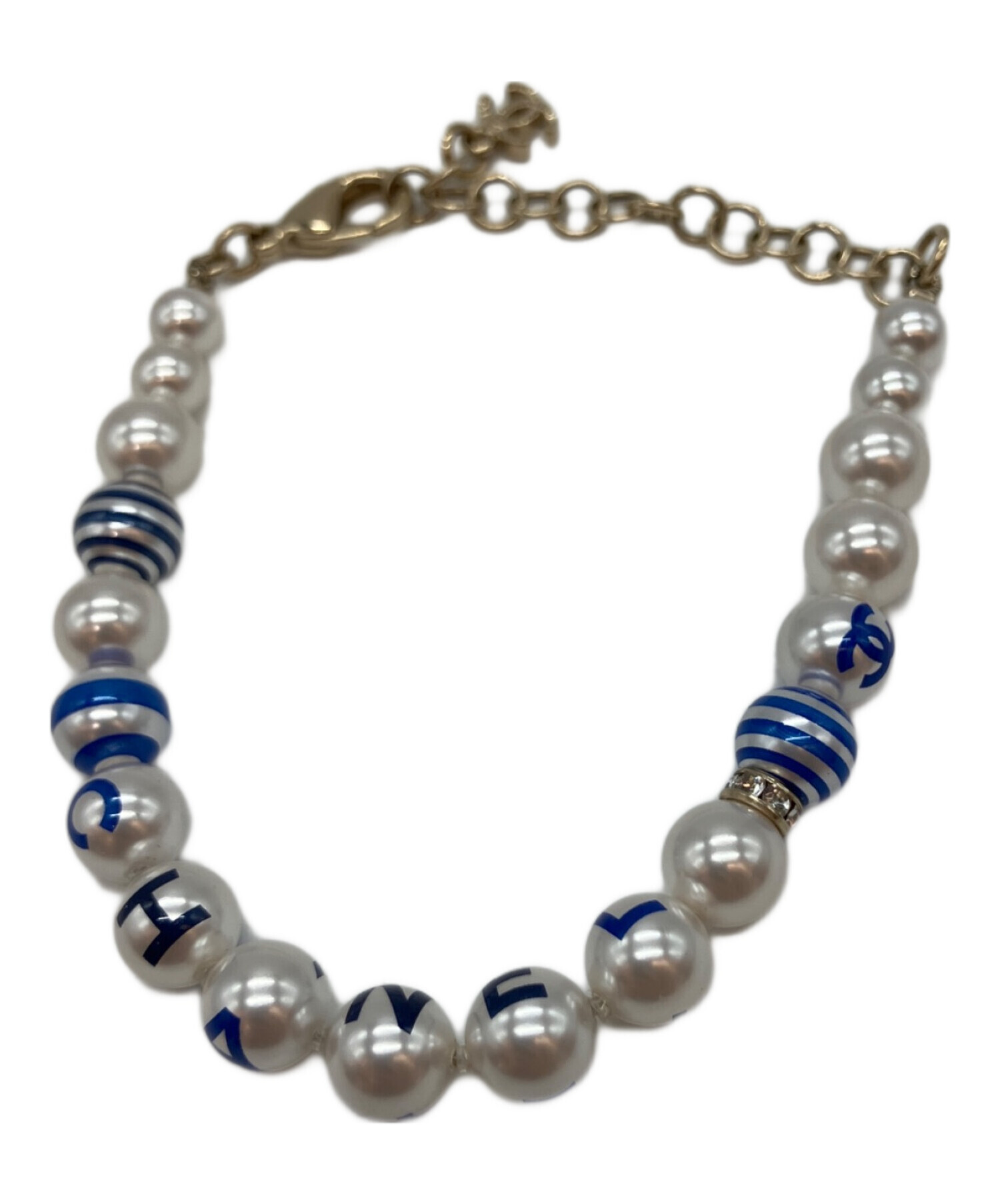 中古・古着通販】CHANEL (シャネル) ブレスレット パール×ブルー