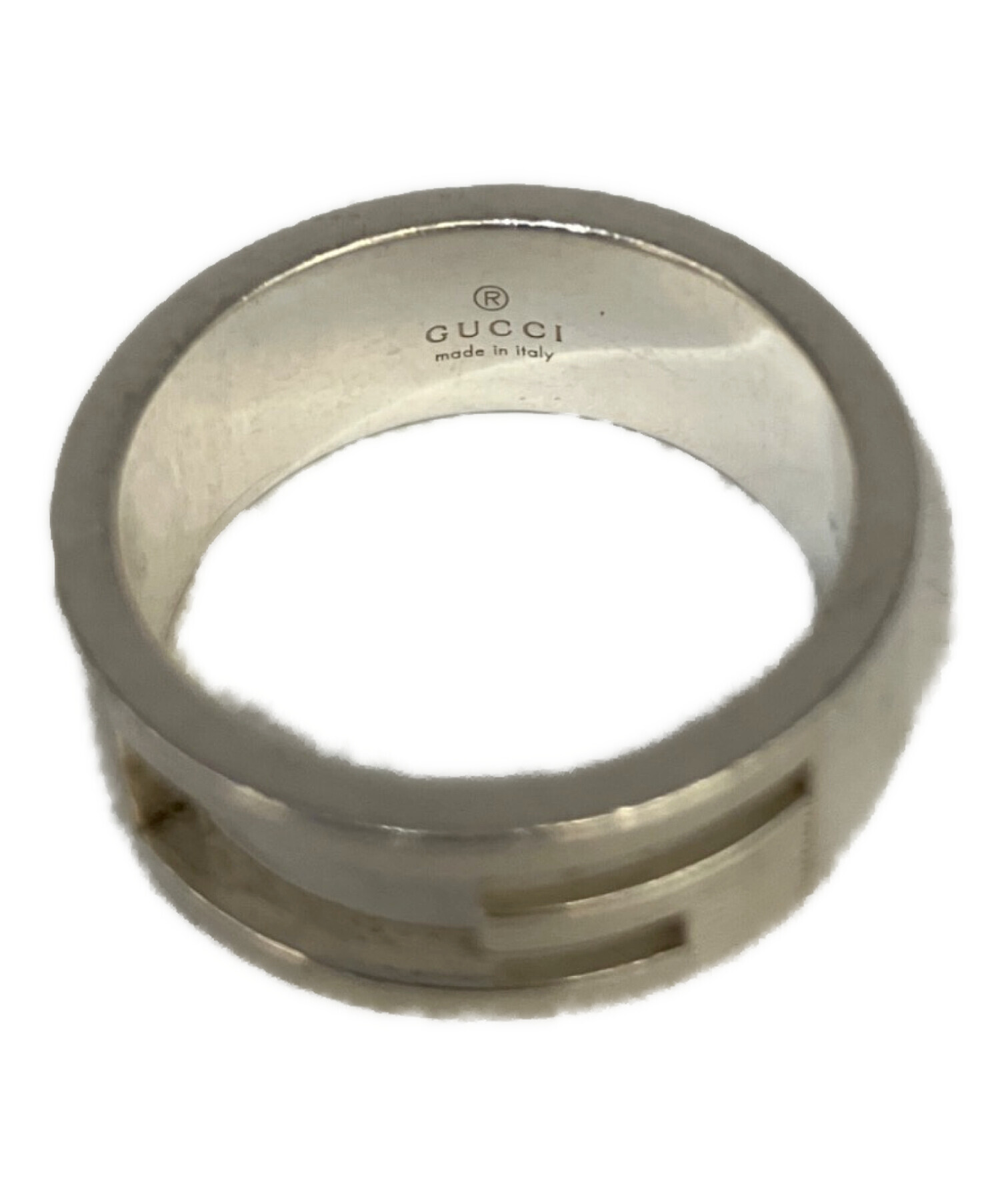 中古・古着通販】GUCCI (グッチ) ブランデッドG リング シルバーカラー
