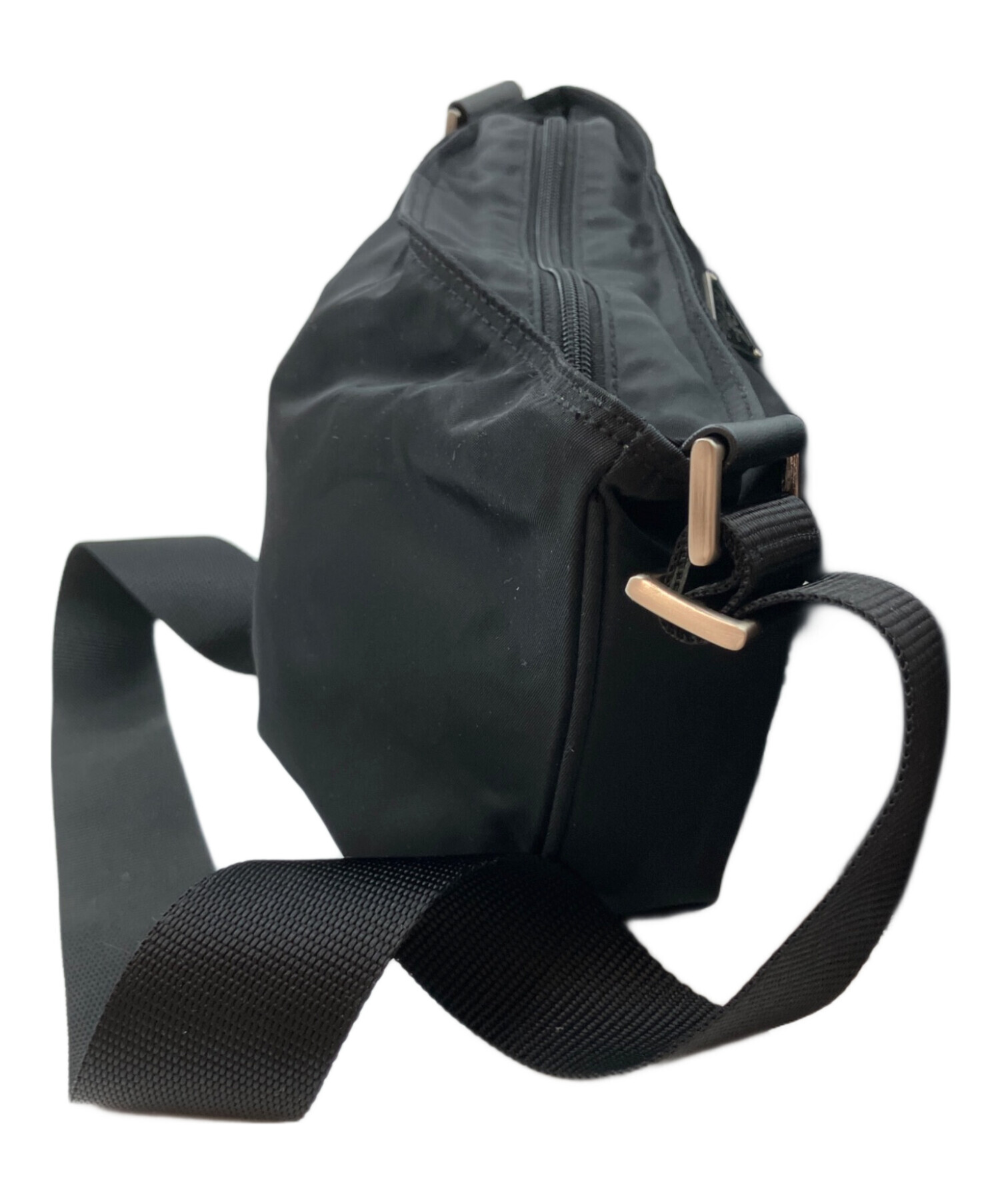 031 美品 PRADA ショルダーバッグ サコッシュ 斜めがけ 黒 n9 中古 