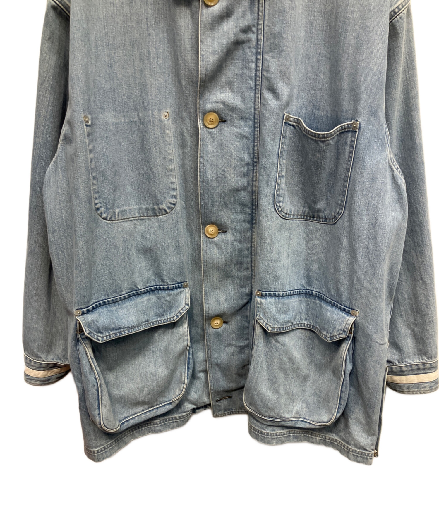 中古・古着通販】YOKE (ヨーク) VINTAGED DENIM COVERALL HALF COAT