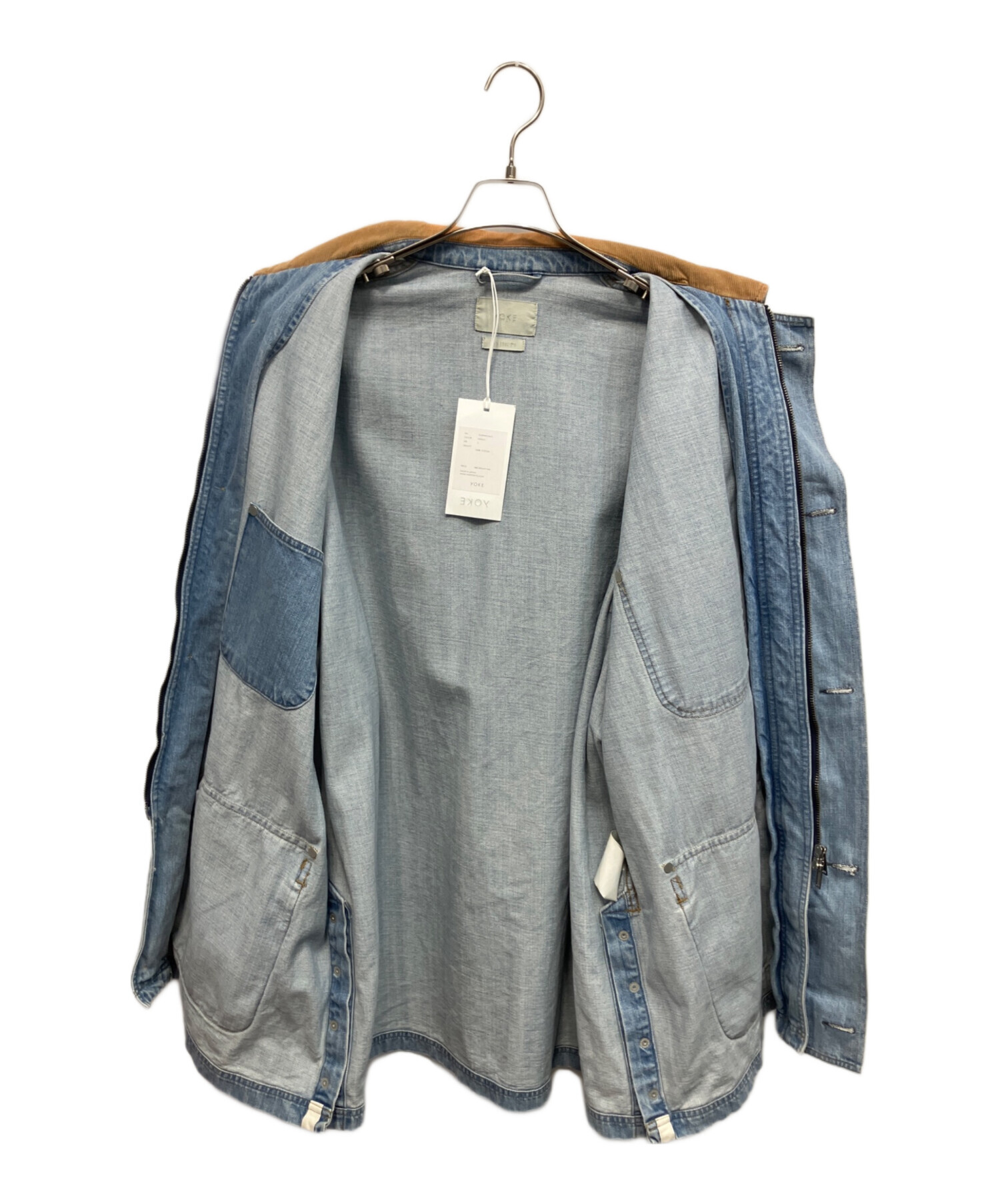 中古・古着通販】YOKE (ヨーク) VINTAGED DENIM COVERALL HALF COAT