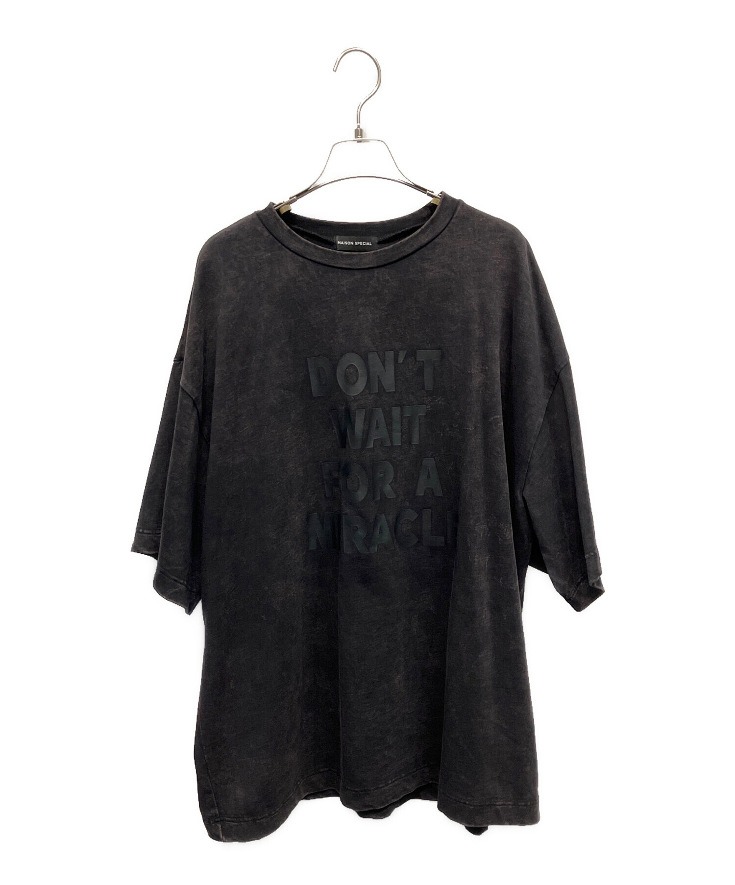 MAISON SPECIAL メゾンスペシャル Tシャツ・カットソー F 黒 【古着】【中古】 中古・古着通販】MAISON SPECIAL (メゾンスペシャル) ミラクルオーバー