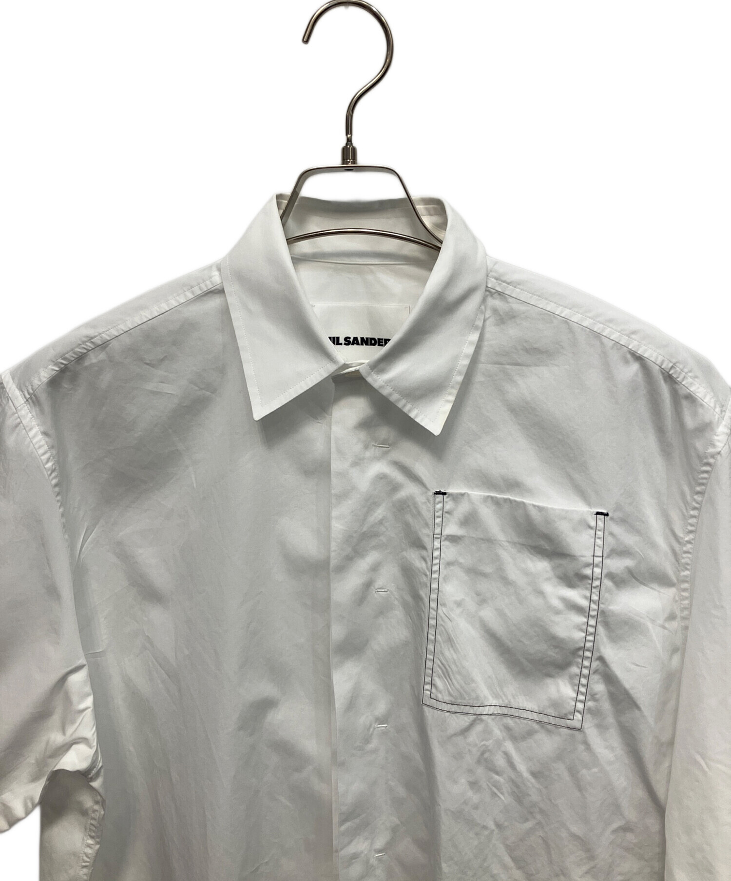 JIL SANDER 半袖シャツ ホワイト 中古・古着通販】JIL SANDER (ジルサンダー) 半袖シャツ ホワイト