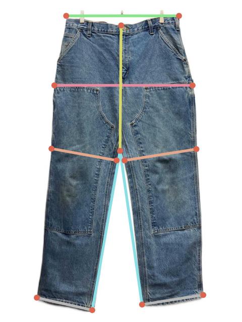 中古・古着通販】CarHartt (カーハート) ダブルニーデニムパンツ