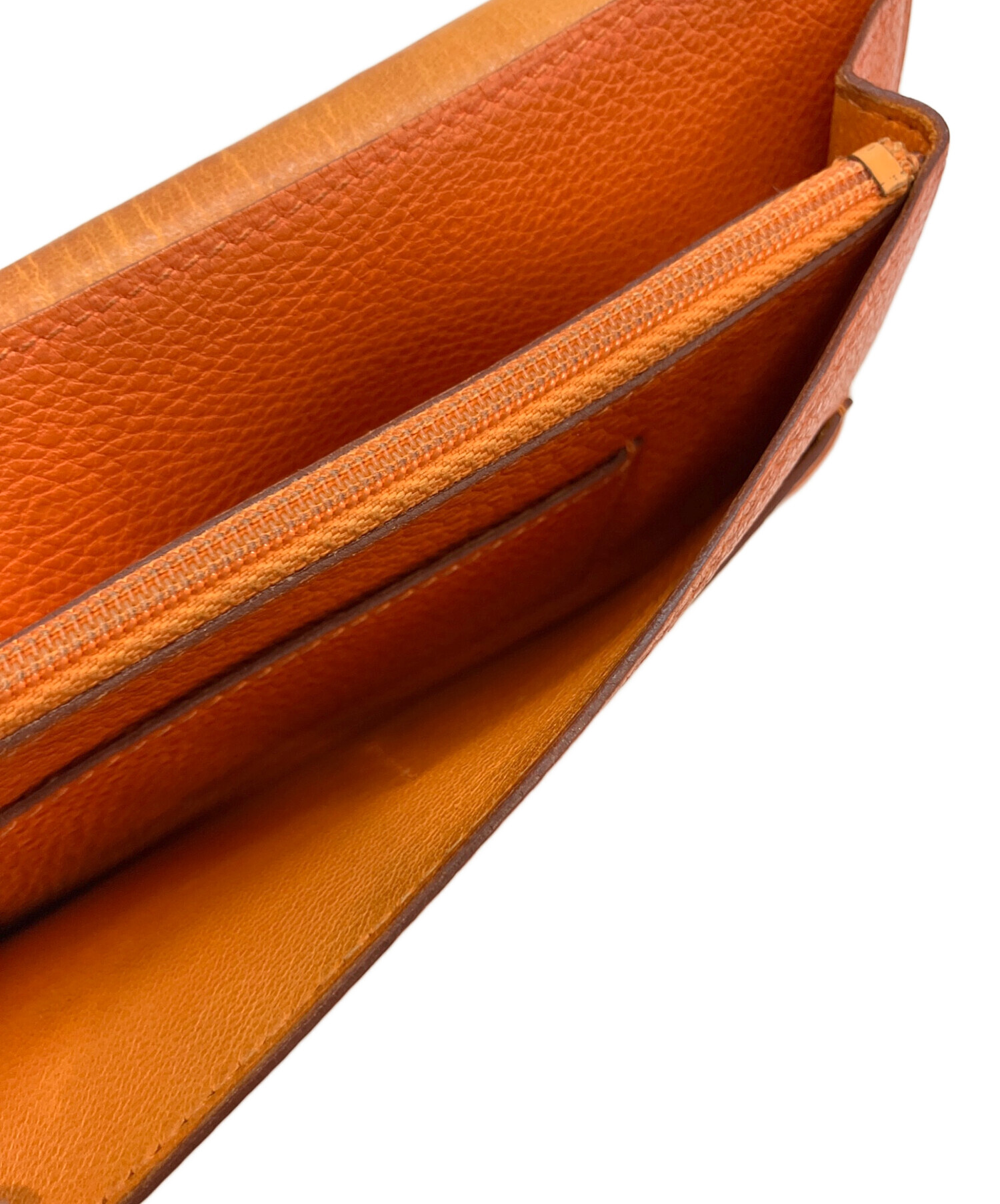 中古・古着通販】HERMES (エルメス) ドゴンGM D 長財布 オレンジ
