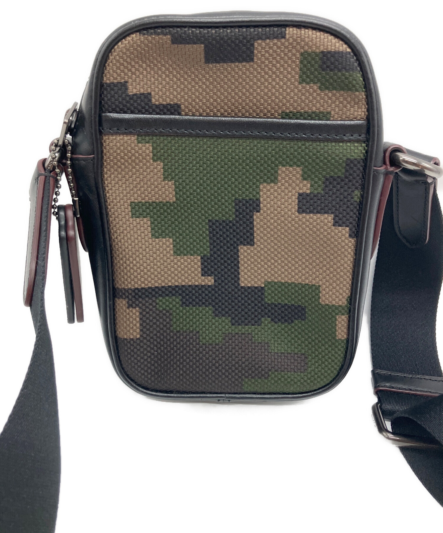 中古・古着通販】COACH (コーチ) ショルダーポーチ カーキ×ブラック 中古・古着通販】COACH (コーチ) ショルダーポーチ カーキ×ブラック