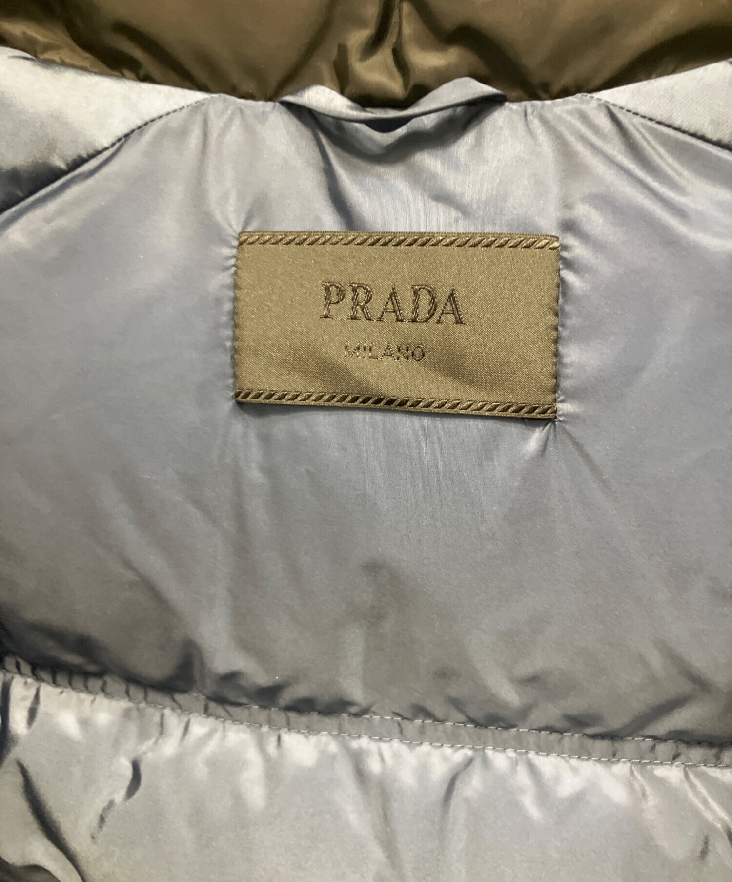 中古・古着通販】PRADA (プラダ) トライアングルロゴ ダウンジャケット 