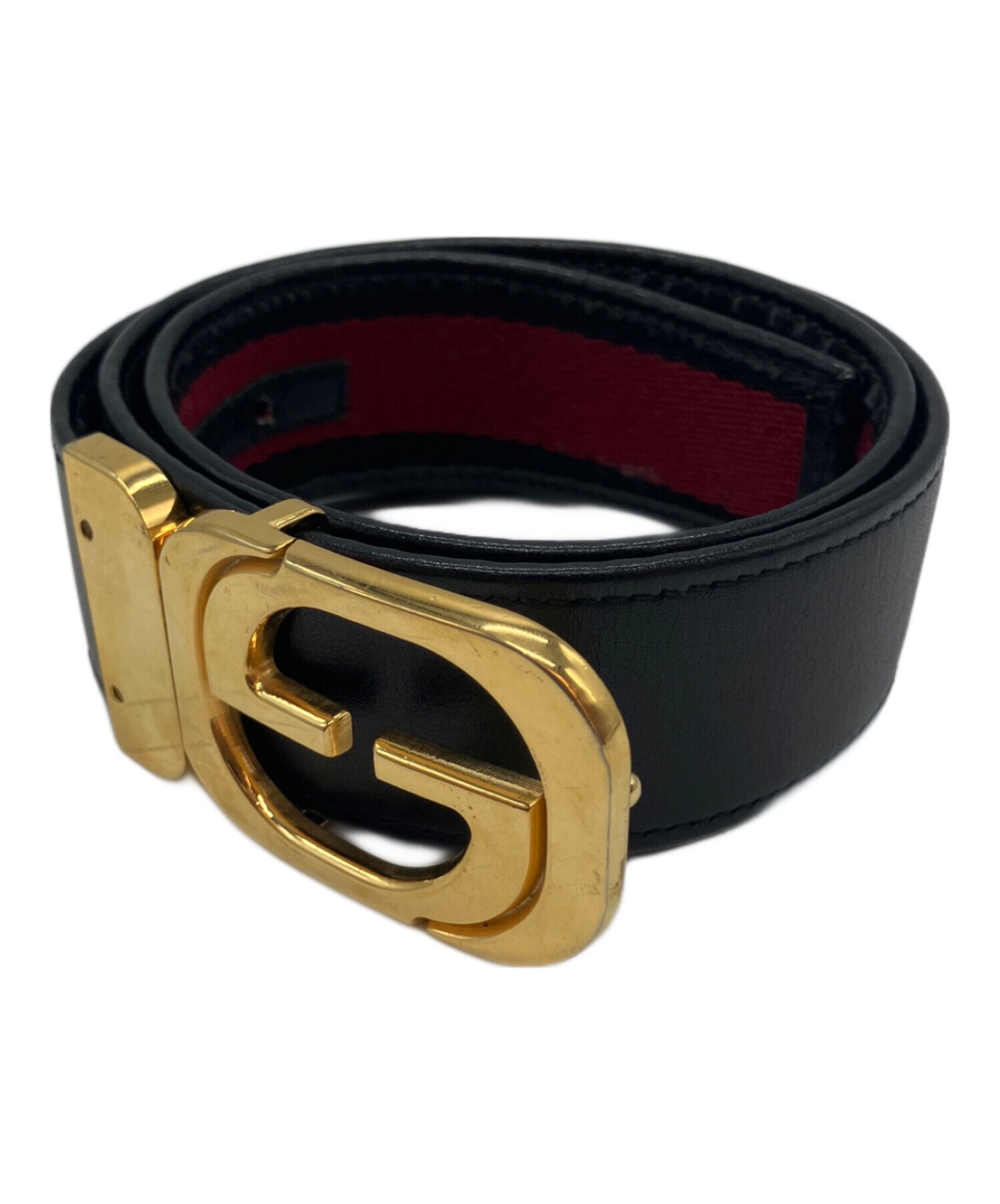 中古・古着通販】GUCCI (グッチ) レザーベルト ブラック｜ブランド