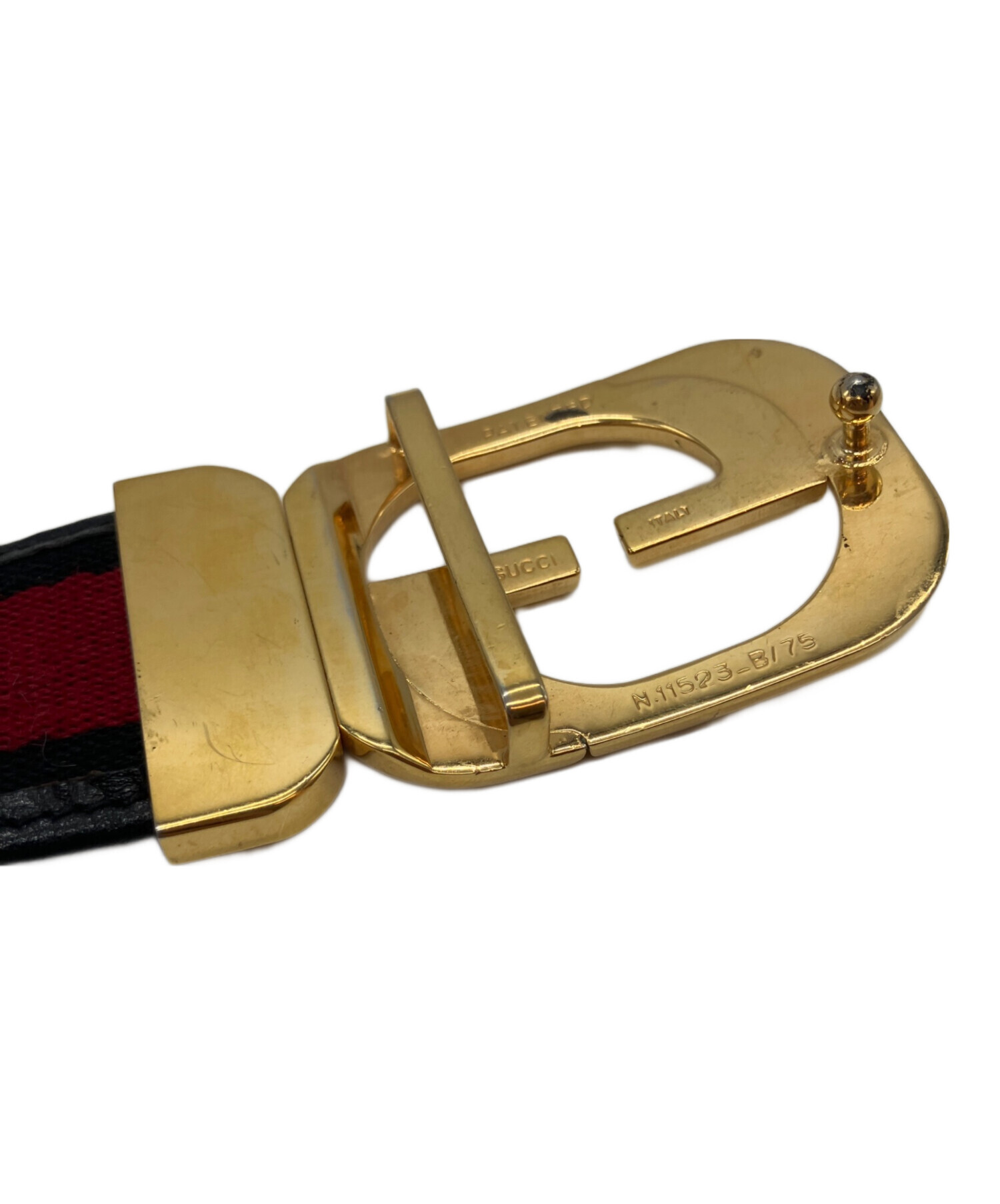 中古・古着通販】GUCCI (グッチ) レザーベルト ブラック｜ブランド