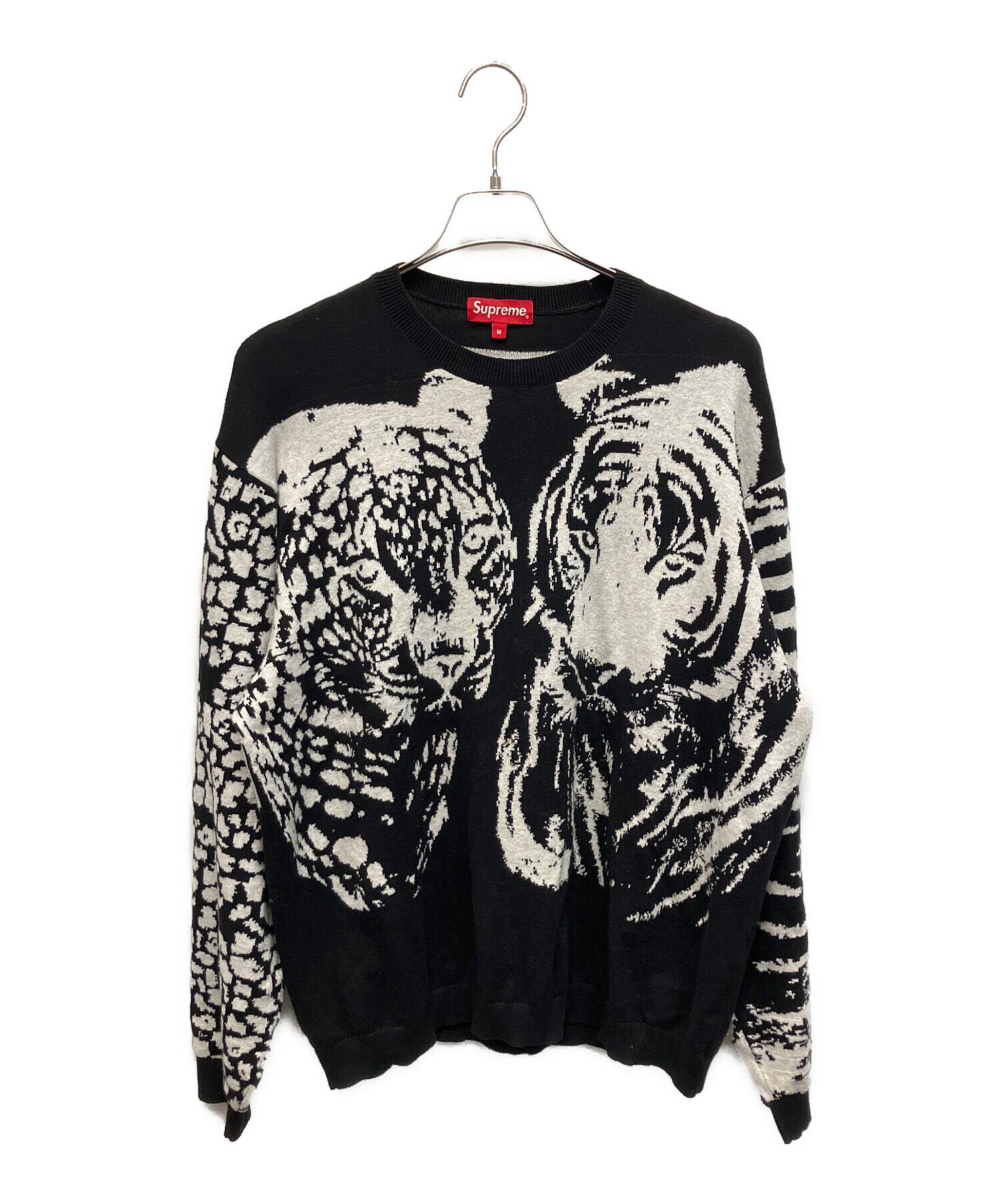 Supreme Big Cats Jacquard　 M　シュプリーム　セーター 中古・古着通販】SUPREME (シュプリーム) Big Cats Jacquard L/S 厚手