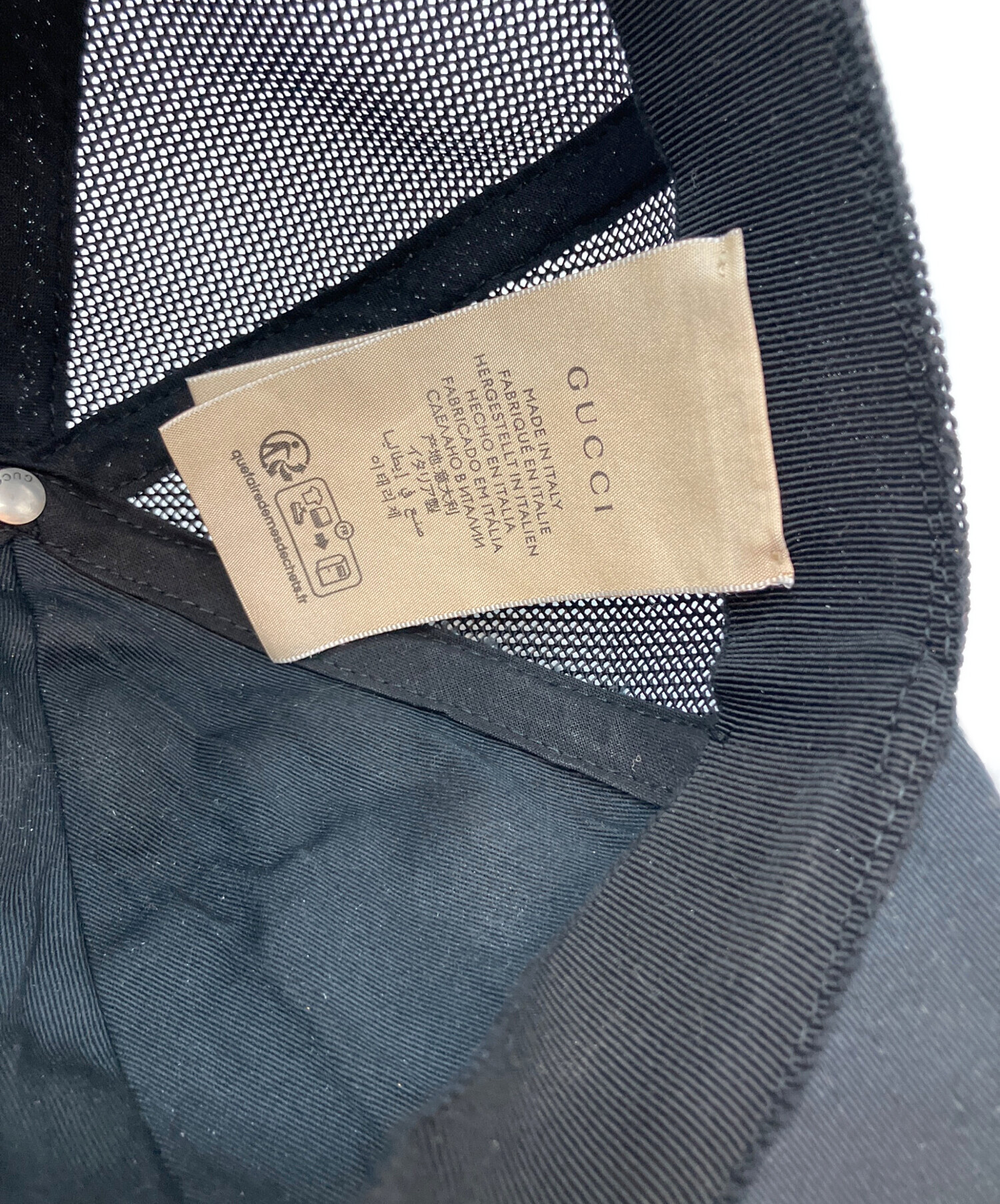 中古・古着通販】GUCCI (グッチ) ベースボールキャップ ブラック