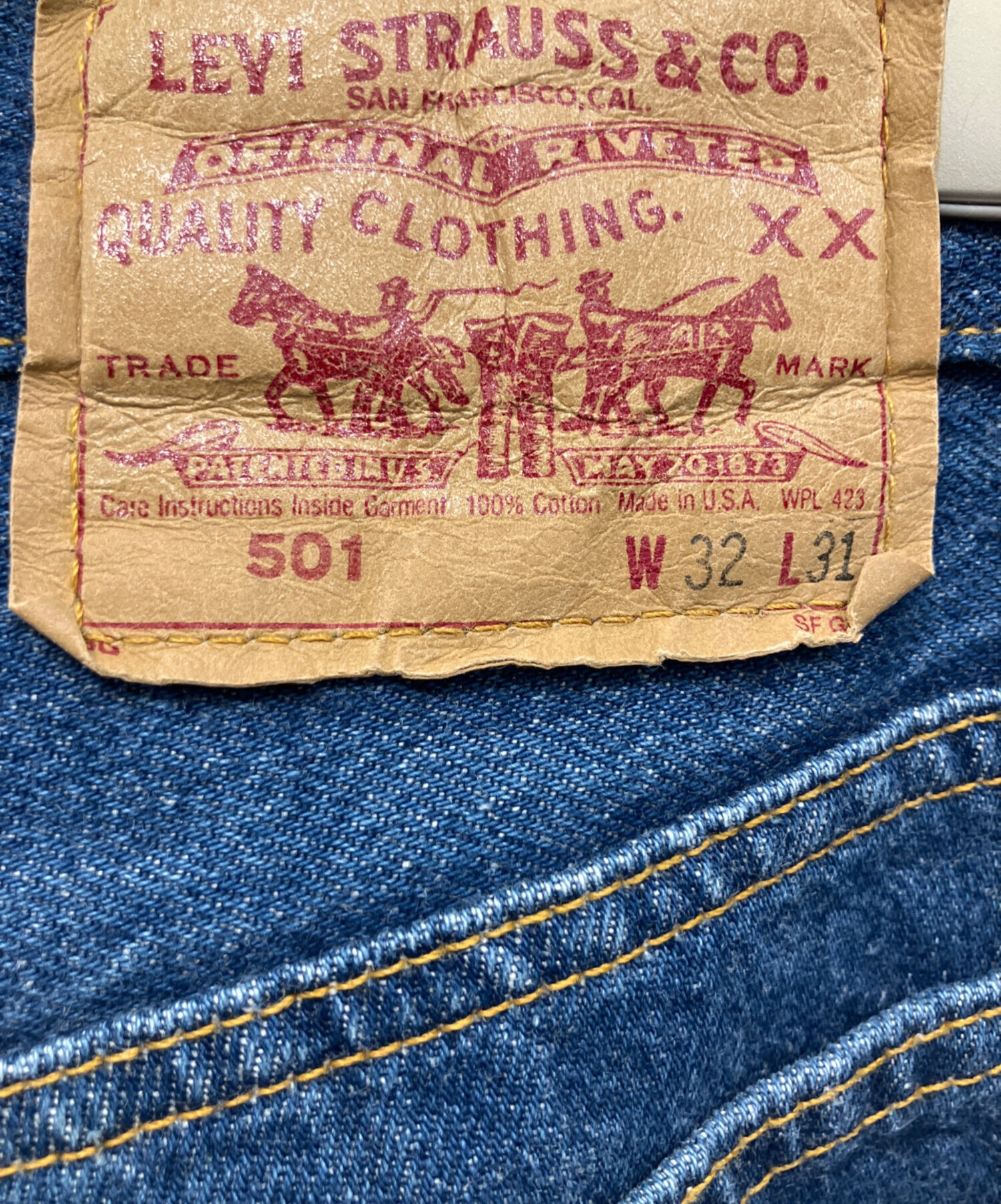90s リーバイス W32 L30 501-0115 デニムパンツ アメリカ製 中古・古着通販】LEVI'S (リーバイス) 501-0115 USA製 90'sデニム