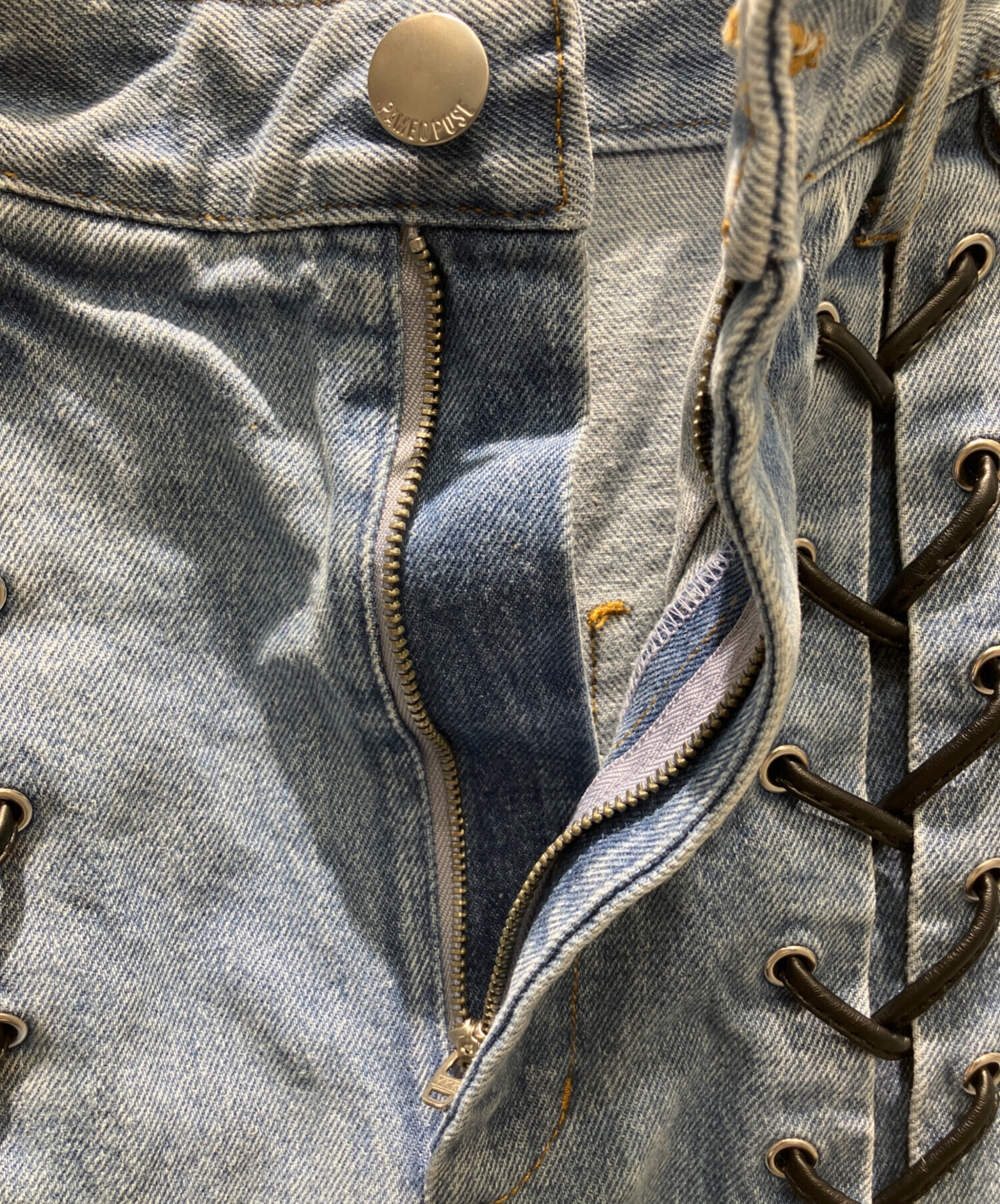 中古・古着通販】PAMEO POSE (パメオポーズ) Laces-up Denim Baggy