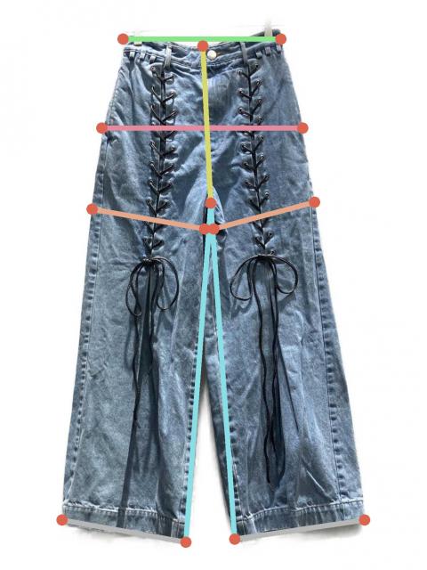 中古・古着通販】PAMEO POSE (パメオポーズ) Laces-up Denim Baggy