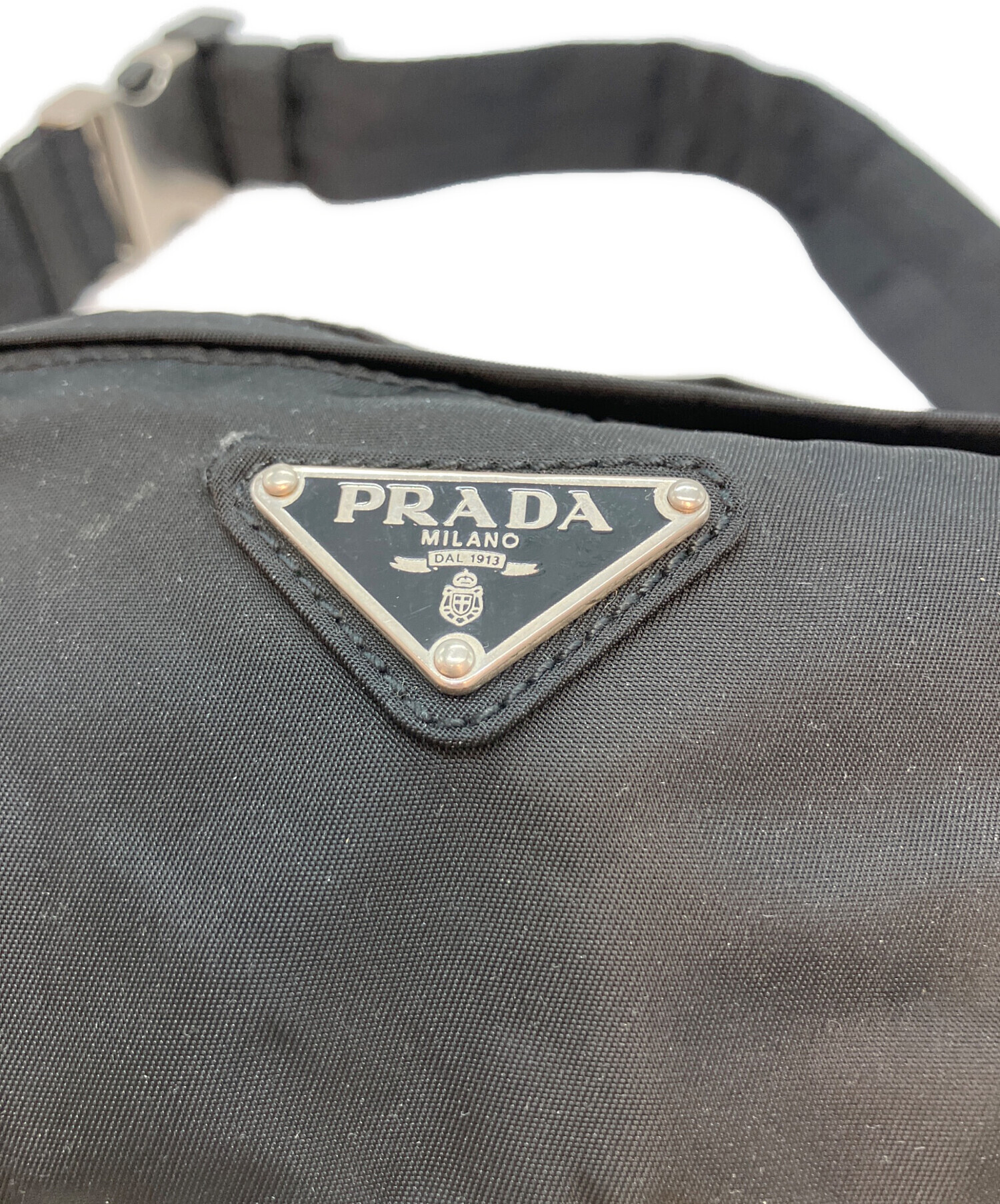 中古・古着通販】PRADA (プラダ) 84 ナイロンウエストポーチ ブラック