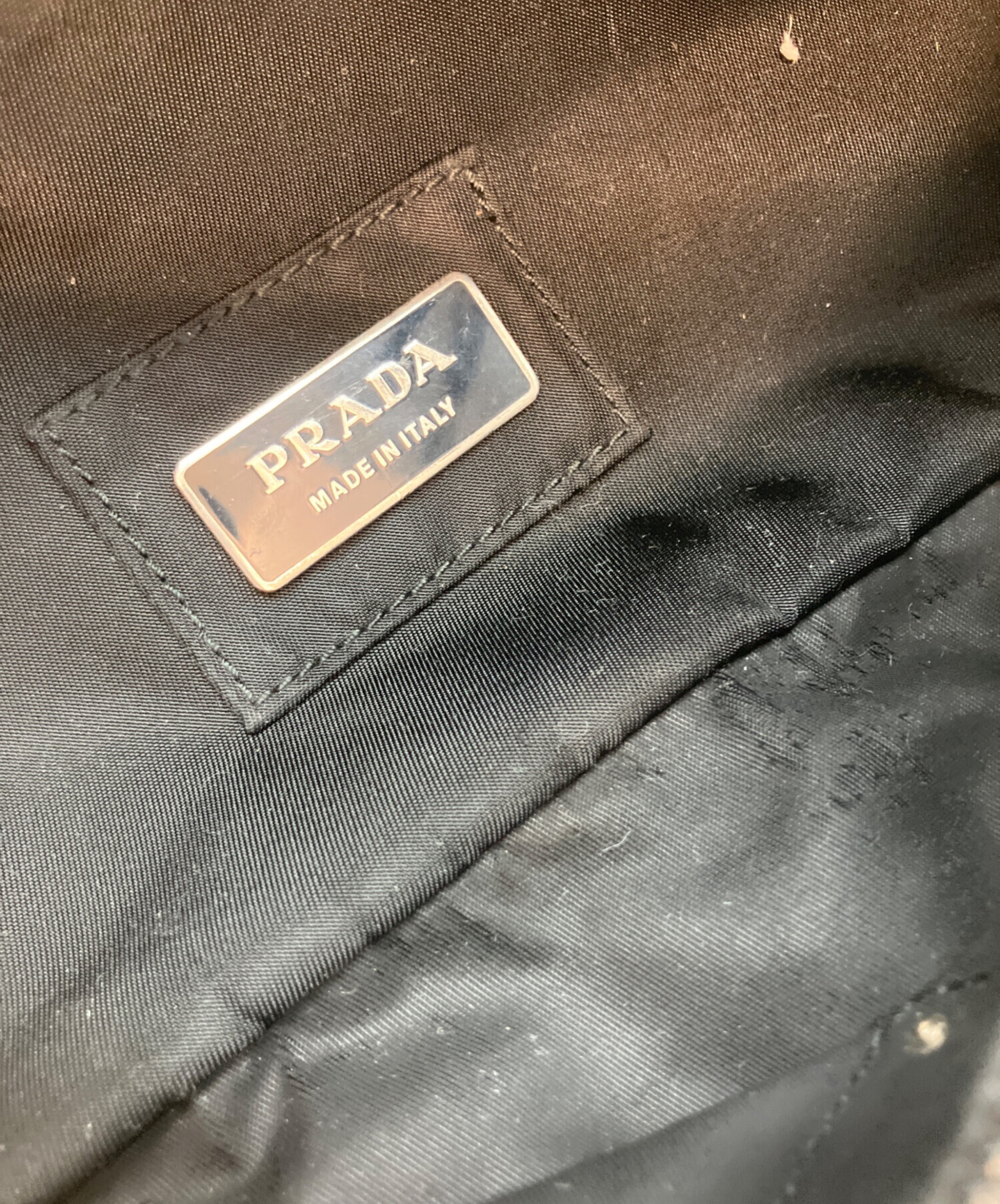 中古・古着通販】PRADA (プラダ) 84 ナイロンウエストポーチ ブラック