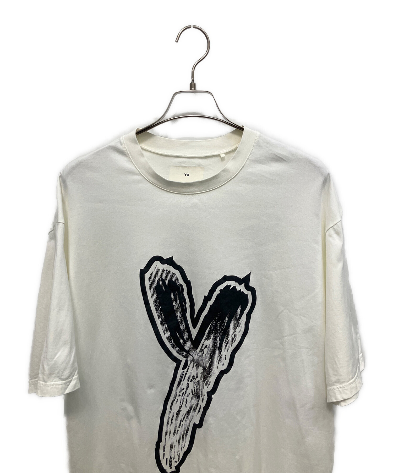 中古・古着通販】Y-3 (ワイスリー) LOGO GFX Tシャツ ホワイト サイズ 