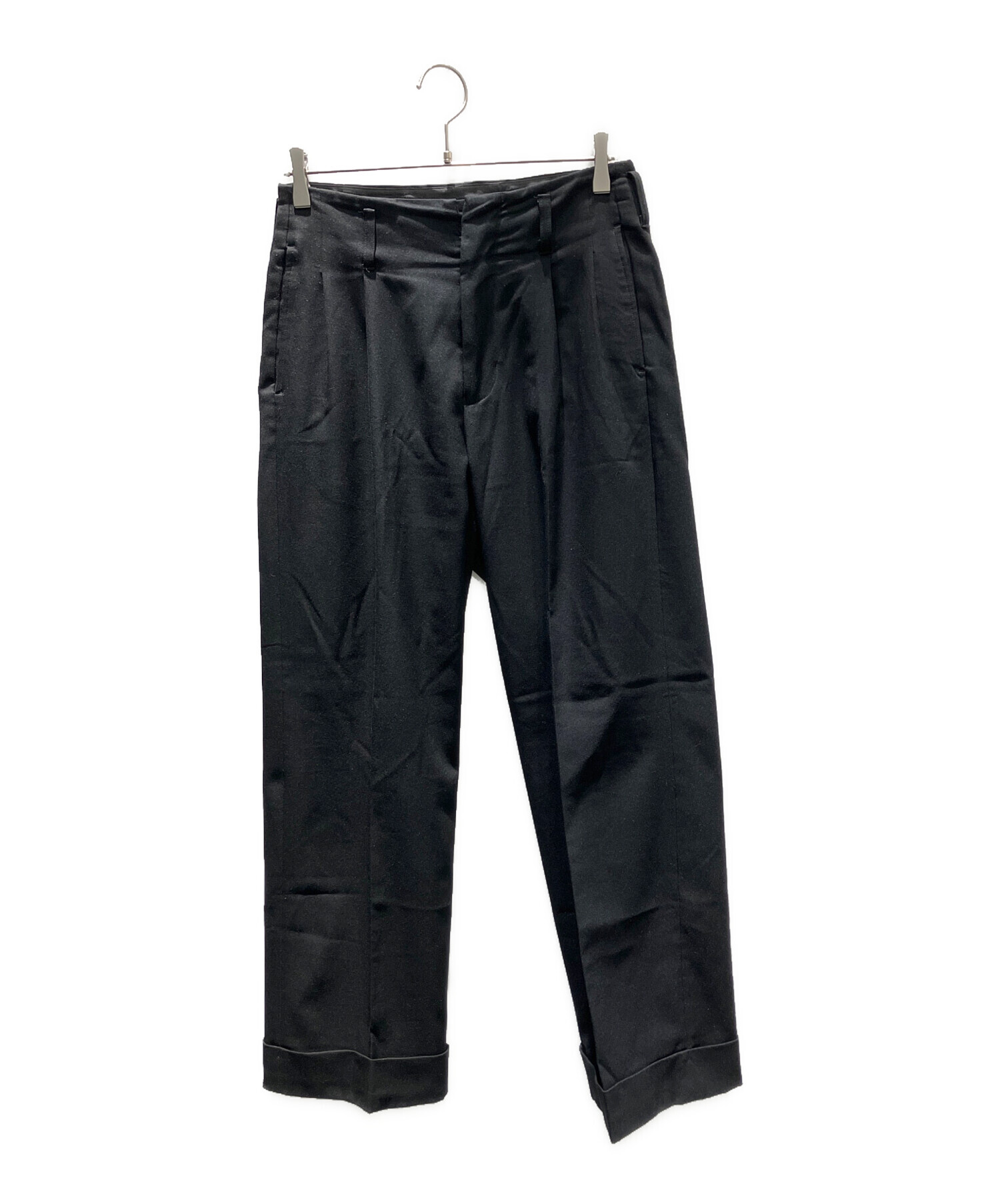 中古・古着通販】kaiko (カイコー) ワイドスラックス ブラック サイズ