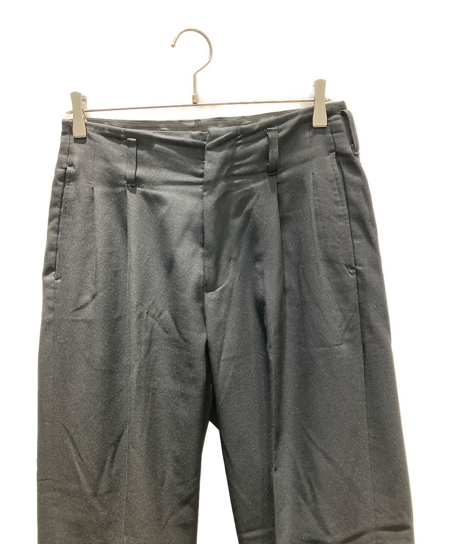 中古・古着通販】kaiko (カイコー) ワイドスラックス ブラック サイズ