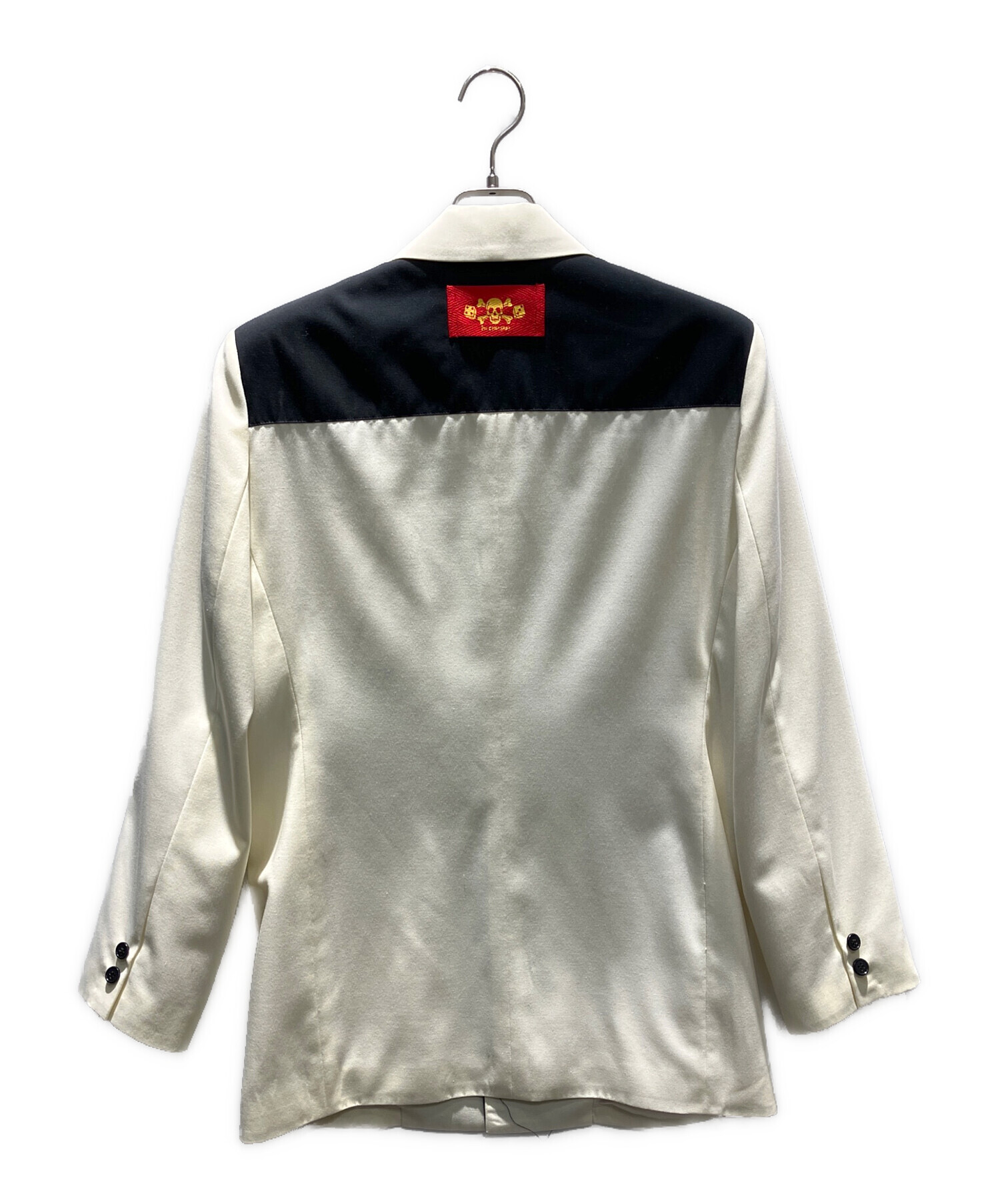KOWGA コウガ テーラードジャケット M クリームx紺(ストライプ) 【古着】【中古】 中古・古着通販】CREAM SODA (クリームソーダ) テーラードジャケット