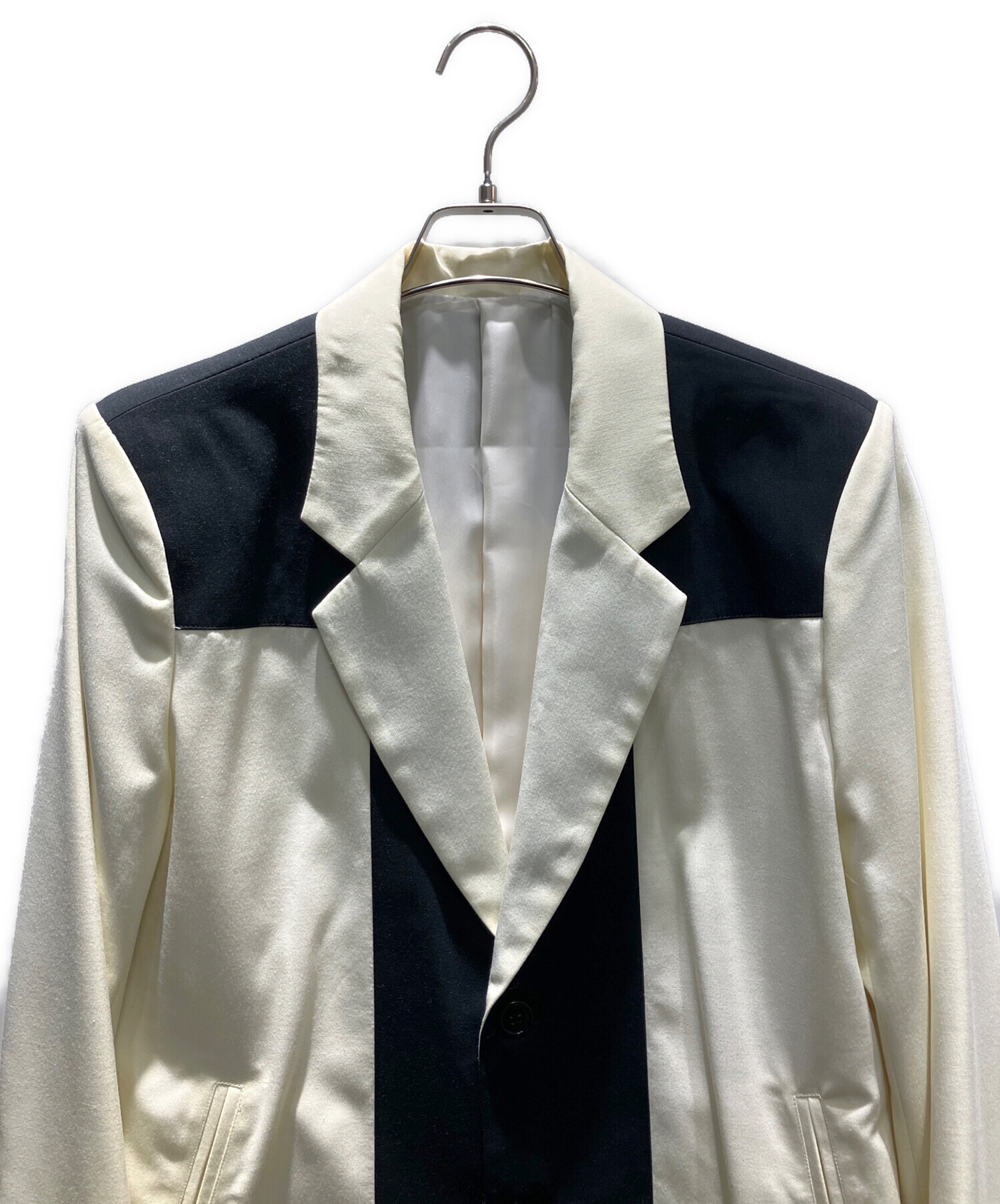 KOWGA コウガ テーラードジャケット M クリームx紺(ストライプ) 【古着】【中古】 中古・古着通販】CREAM SODA (クリームソーダ) テーラードジャケット