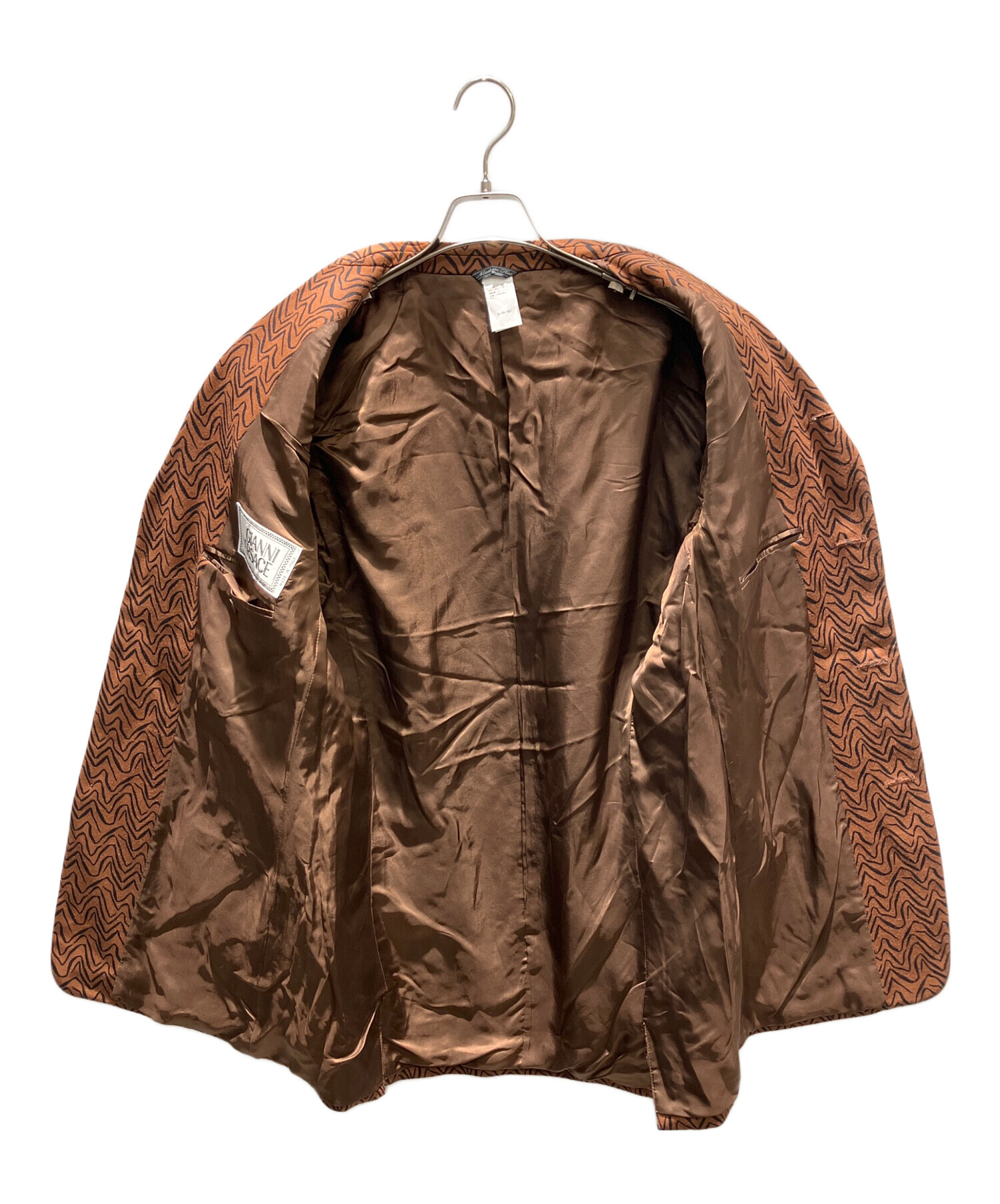 ジャンニ・ヴェルサーチ　ブラウン ベルベット ベロア　テーラードジャケット　40 中古・古着通販】GIANNI VERSACE (ジャンニ・ヴェルサーチ) テーラード