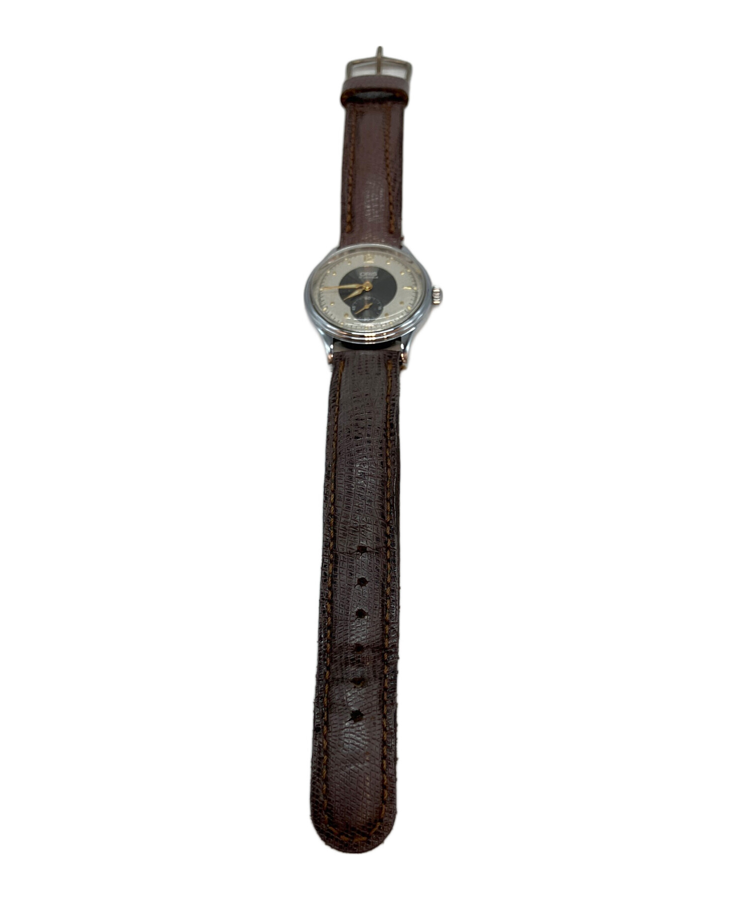 【美品】オーストレッグ本革ベルト オリス  ビンテージ 手巻き 腕時計 中古・古着通販】ORIS (オリス) 手巻き レザーベルト リストウォッチ