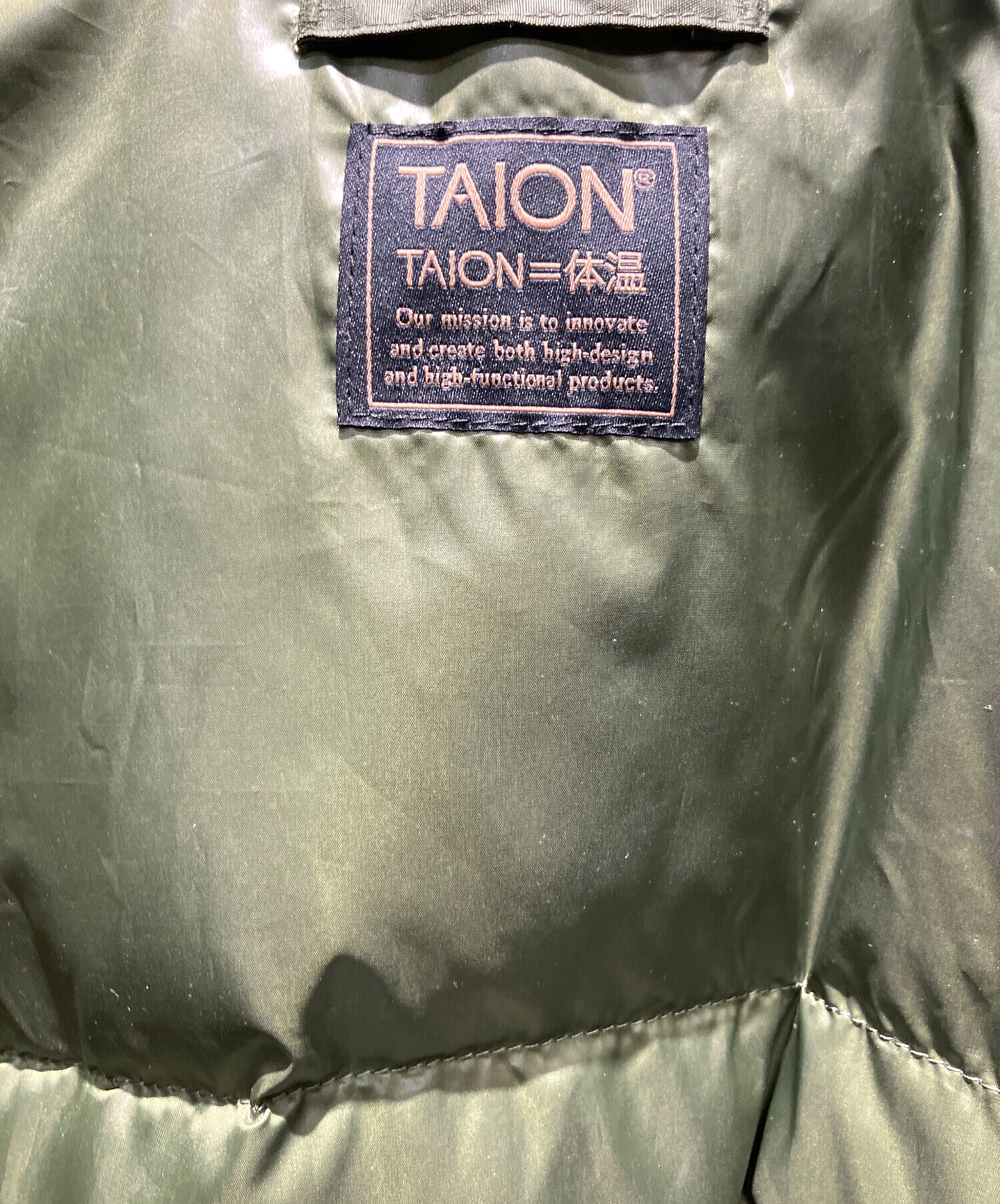 中古・古着通販】TAION (タイオン) ダウンジャケット グリーン サイズ