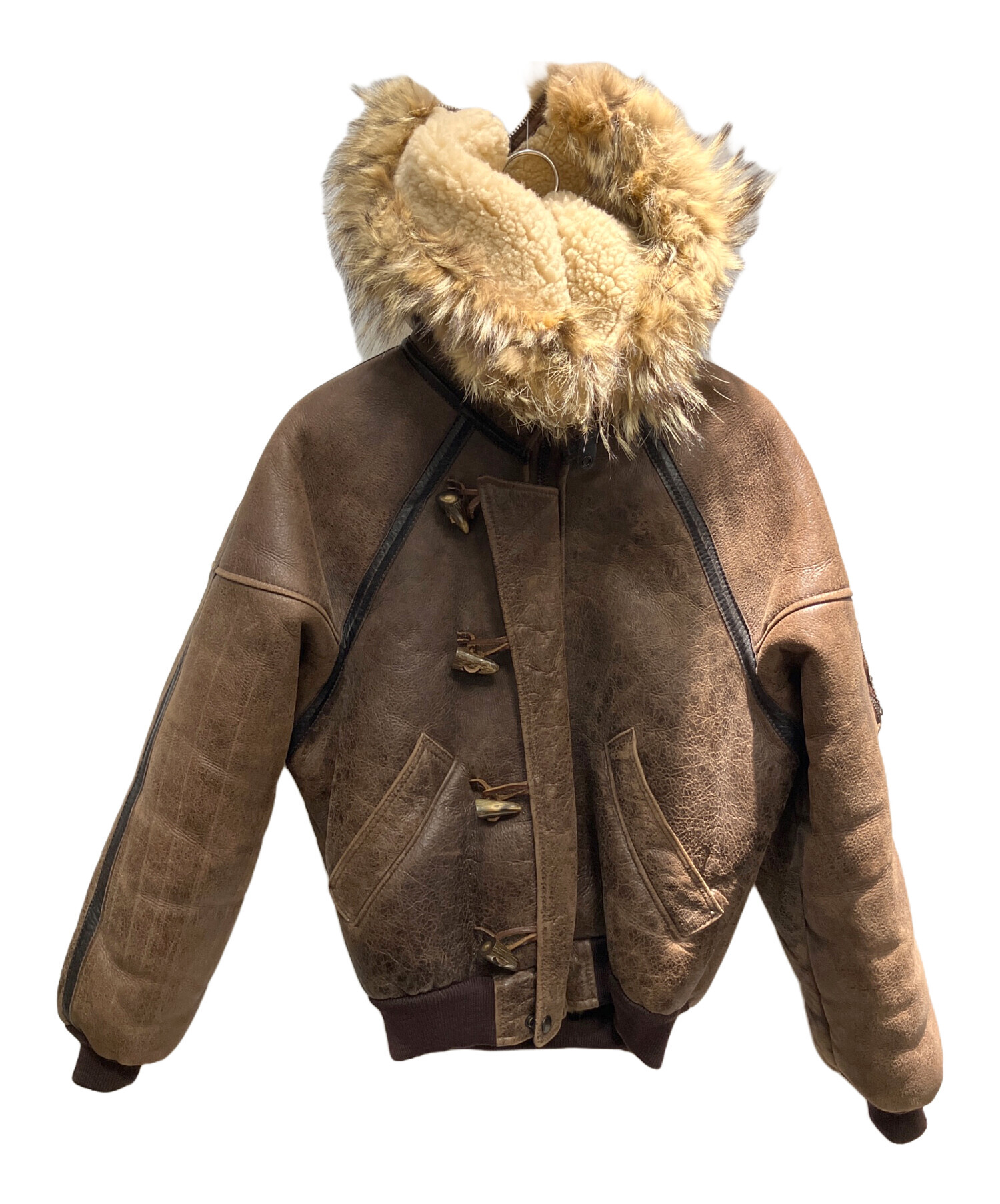 【米国製】ゴールデンベア　フライトジャケット　B-3 ムートン　羊革　ブラウン 中古・古着通販】Golden Bear (ゴールデンベア) USA製 フライト