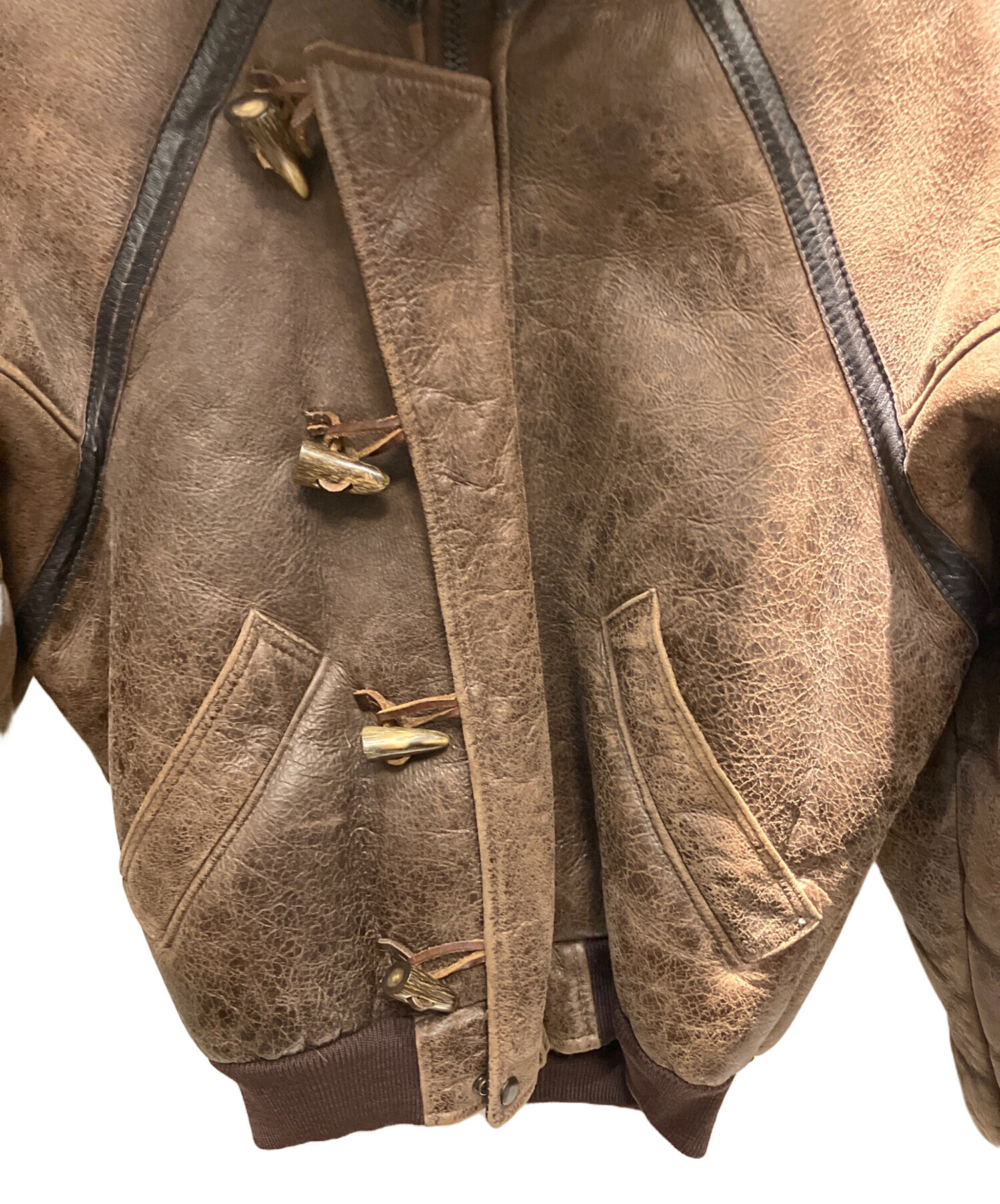 【米国製】ゴールデンベア　フライトジャケット　B-3 ムートン　羊革　ブラウン 中古・古着通販】Golden Bear (ゴールデンベア) USA製 フライト