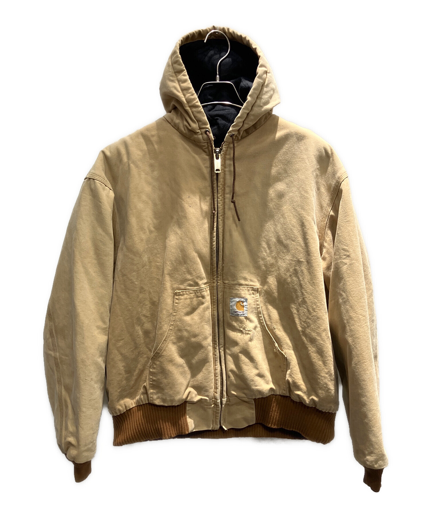 Carhartt アクティブジャケット パーカー 10-12 ベージュ 中綿入り 中古・古着通販】CarHartt (カーハート) アクティブジャケット