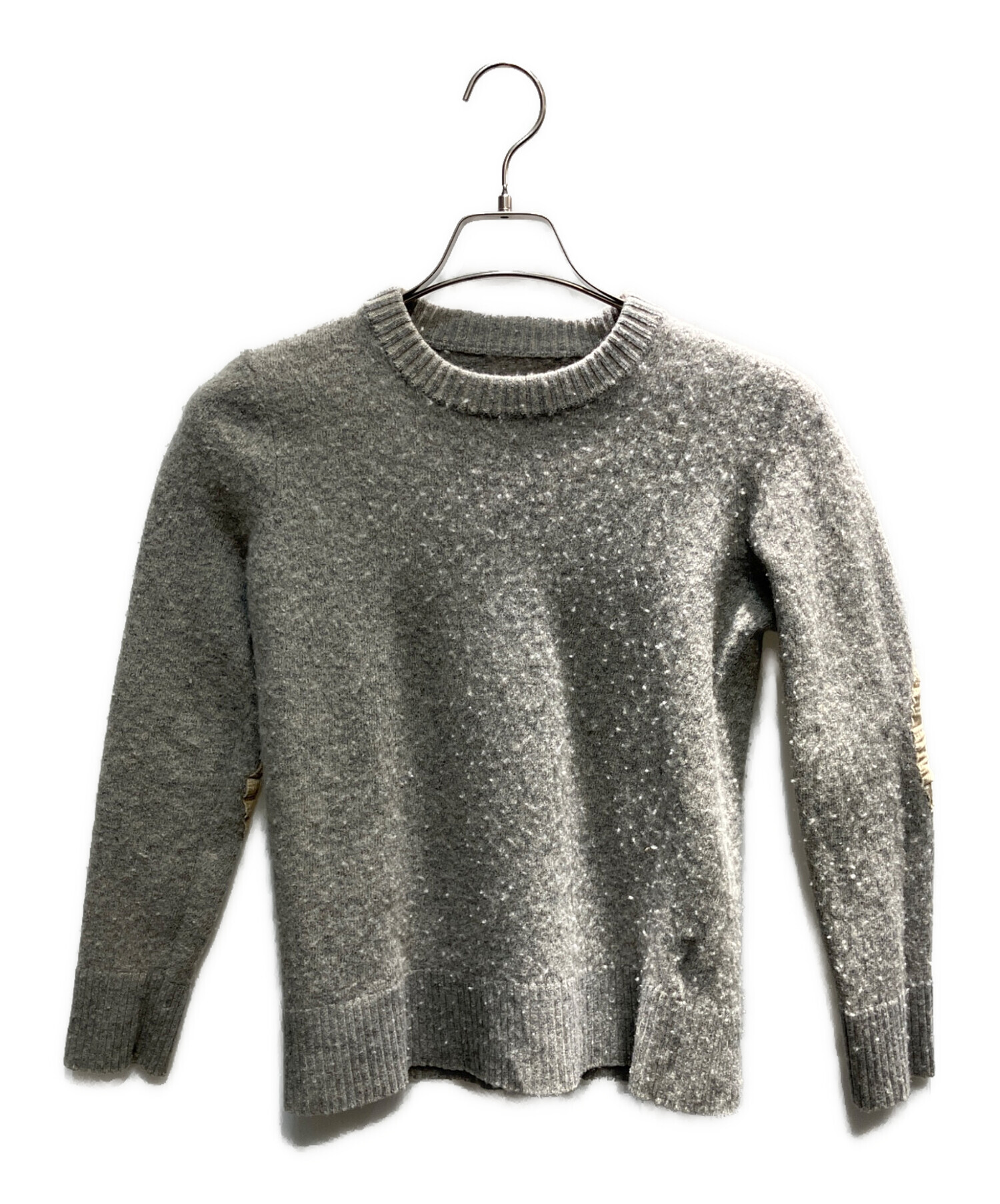 Maison Margiela クルーネックニット グレー 中古・古着通販】Maison Margiela (メゾンマルジェラ) 厚手ニット