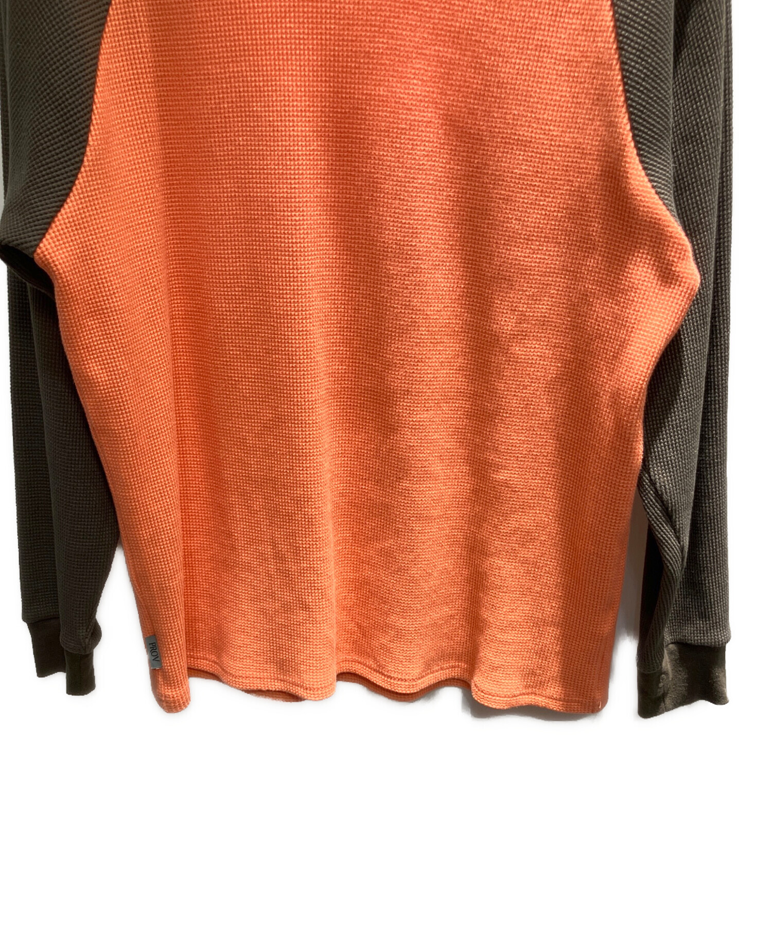 中古・古着通販】Prov (プルーヴ) WAFFLE RAGLAN THERMAL ORANGE/BROWN