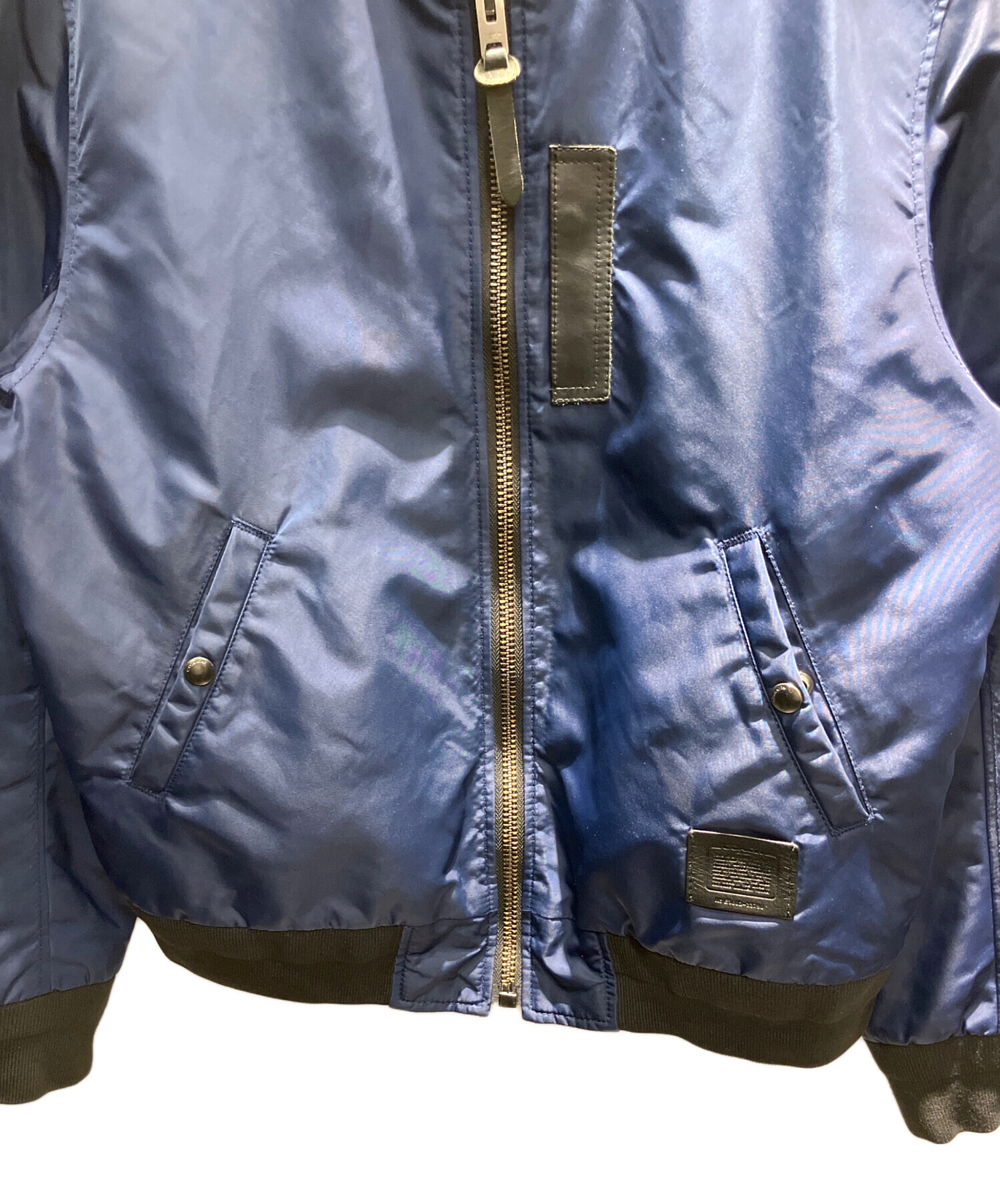 中古・古着通販】COACH (コーチ) フライトジャケット ネイビー サイズ