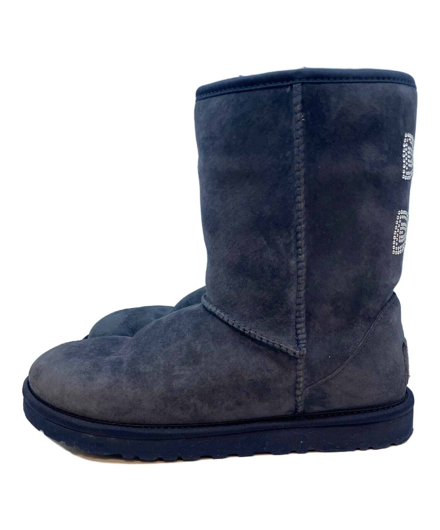 中古・古着通販】UGG (アグ) クリスタルボウムートンブーツ ネイビー 