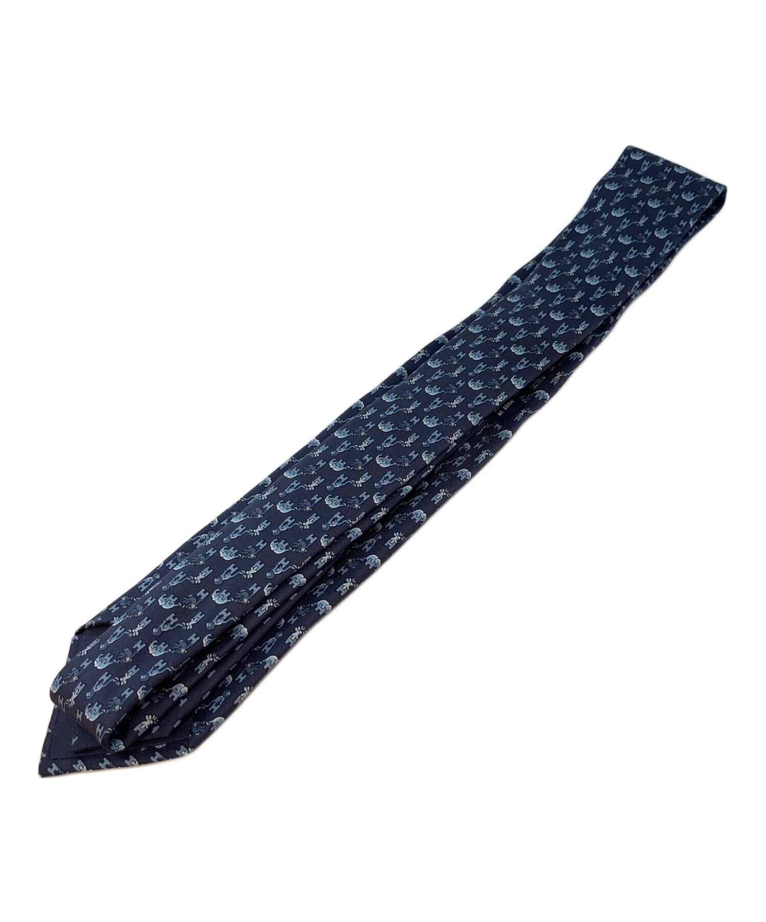 中古・古着通販】HERMES (エルメス) アニマル柄 シルクネクタイ
