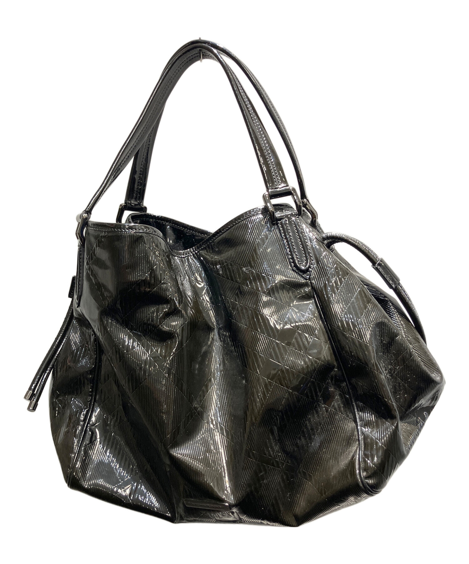中古・古着通販】BURBERRY (バーバリー) エナメルトートバッグ