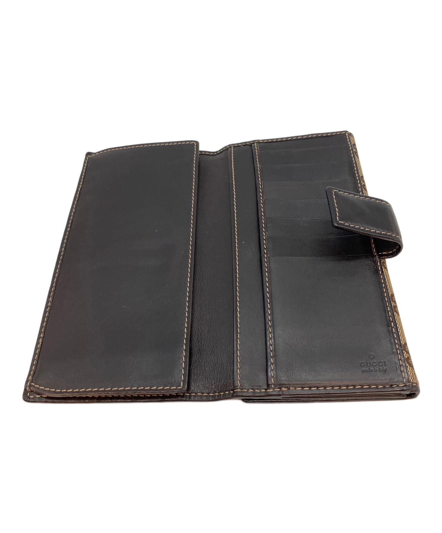 GUCCI インターロッキング GGキャンバス 長財布 8163 中古・古着通販】GUCCI (グッチ) インターロッキングG GGキャンバス 二