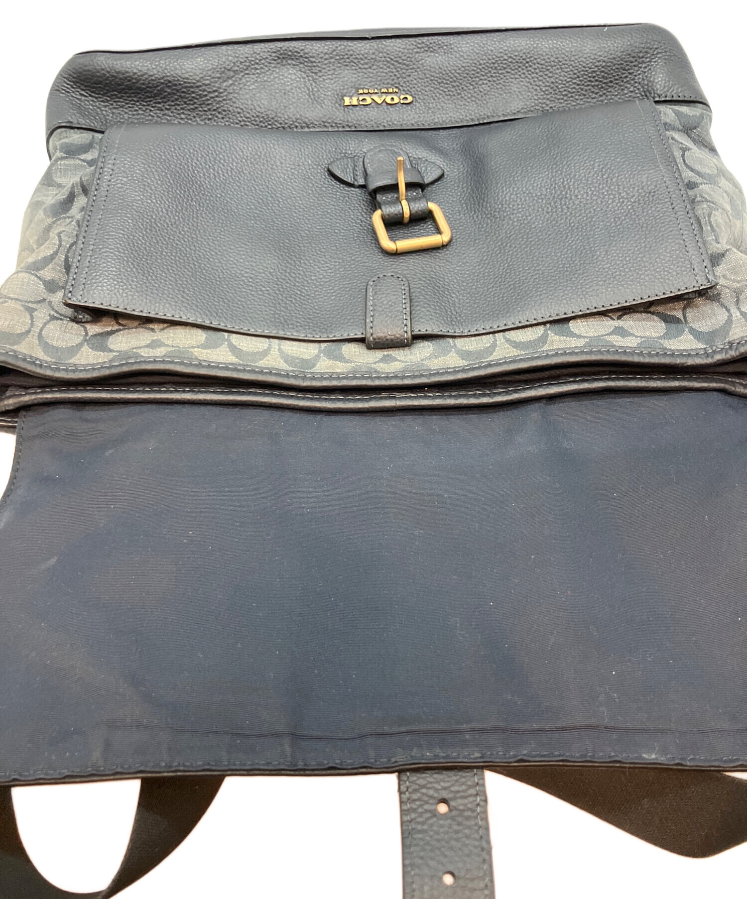 中古・古着通販】COACH (コーチ) メッセンジャーバッグ ネイビー