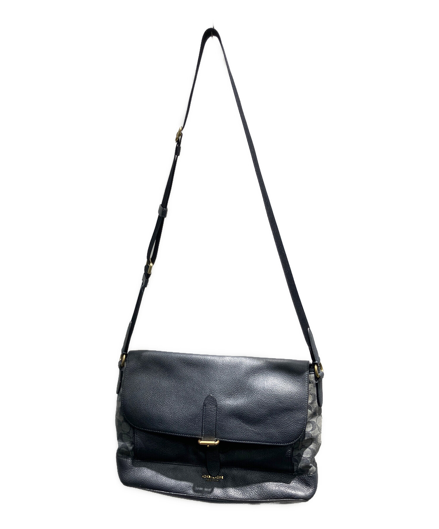 中古・古着通販】COACH (コーチ) メッセンジャーバッグ ネイビー
