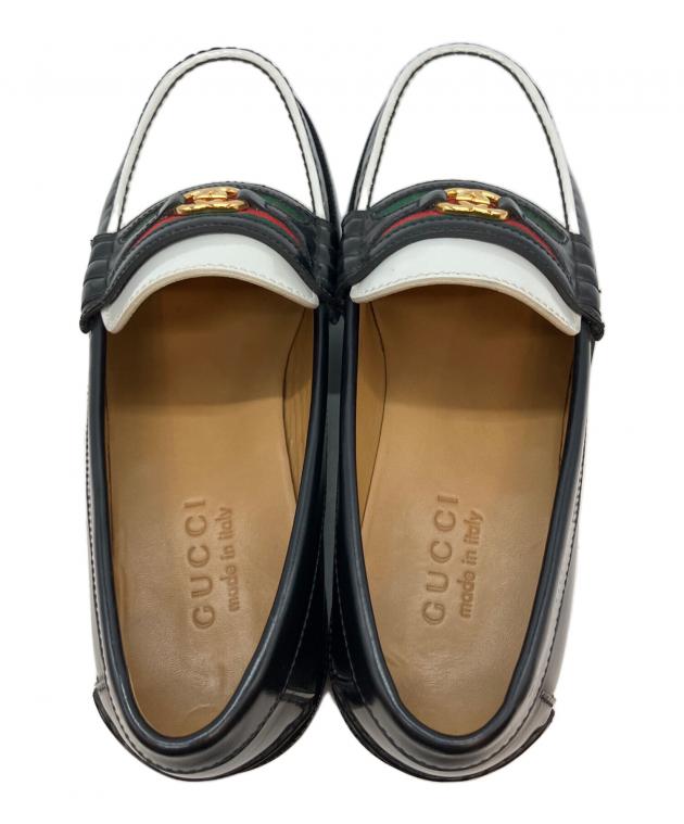 中古・古着通販】GUCCI (グッチ) インターロッキングGローファー