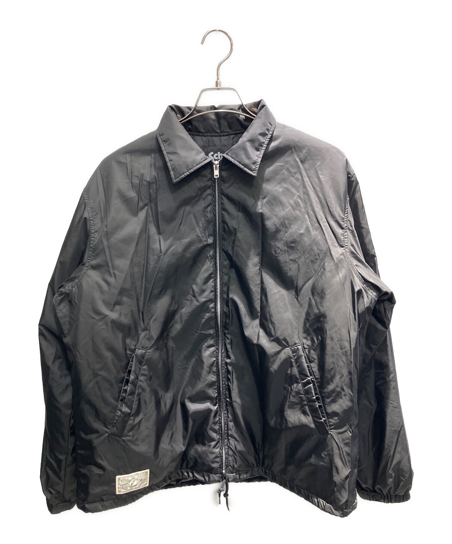 FUCTロゴ　ブラックナイロンコーチジャケット 中古・古着通販】Schott (ショット) バックロゴナイロンコーチ